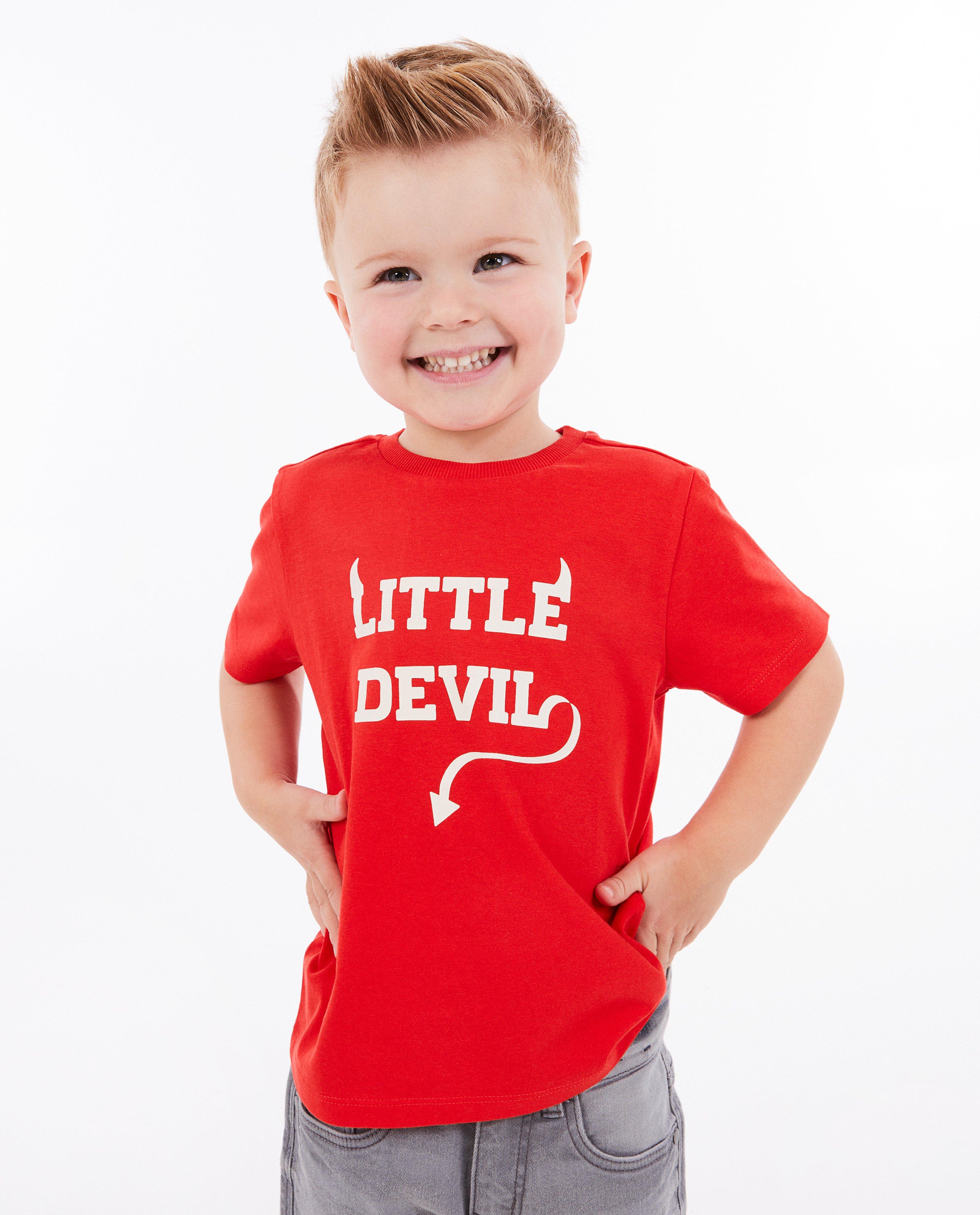 T-shirt à inscription, collection de supporters, 2-7 ans - null - Familystories