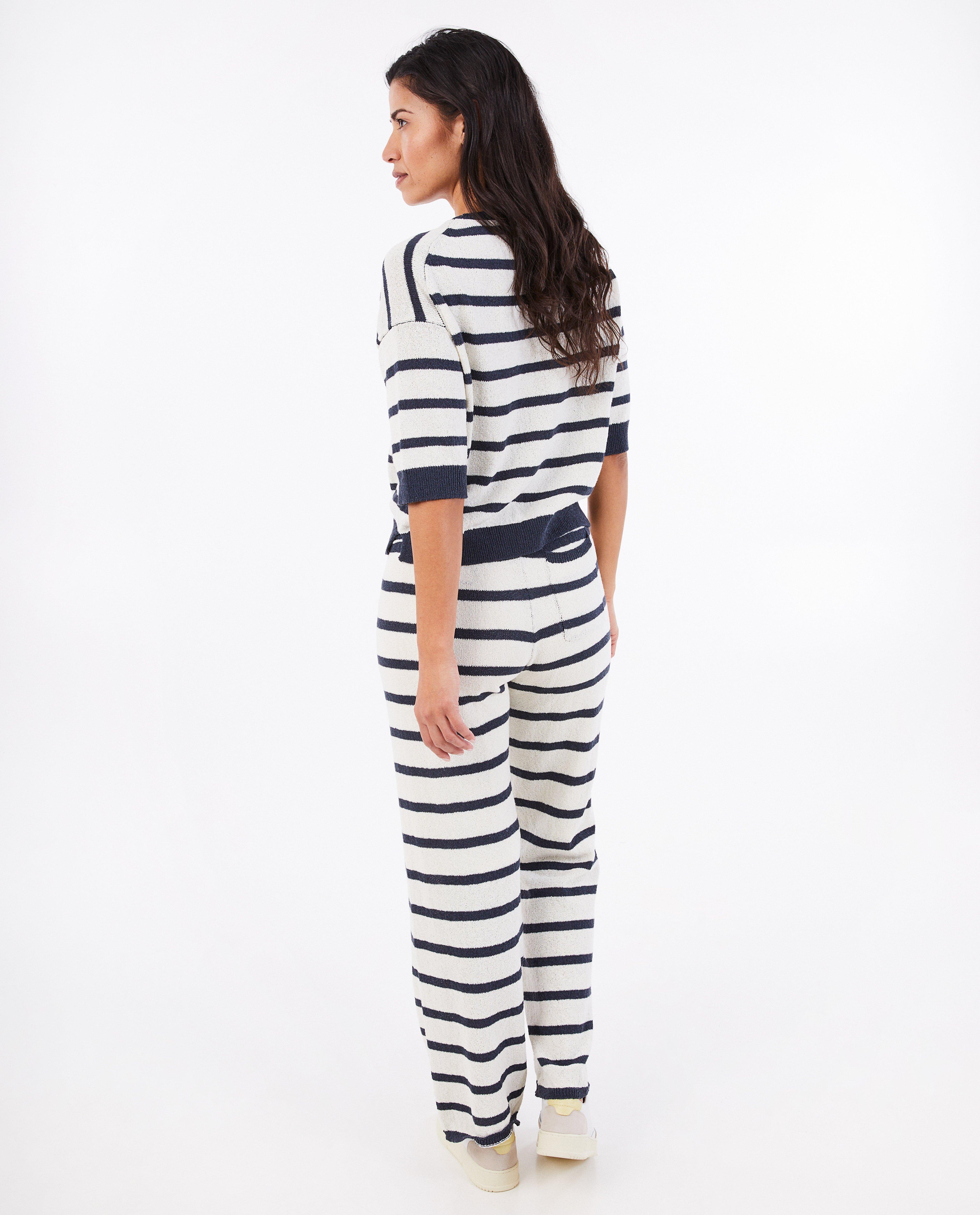 Broeken - Gebreide broek met structuur, dames