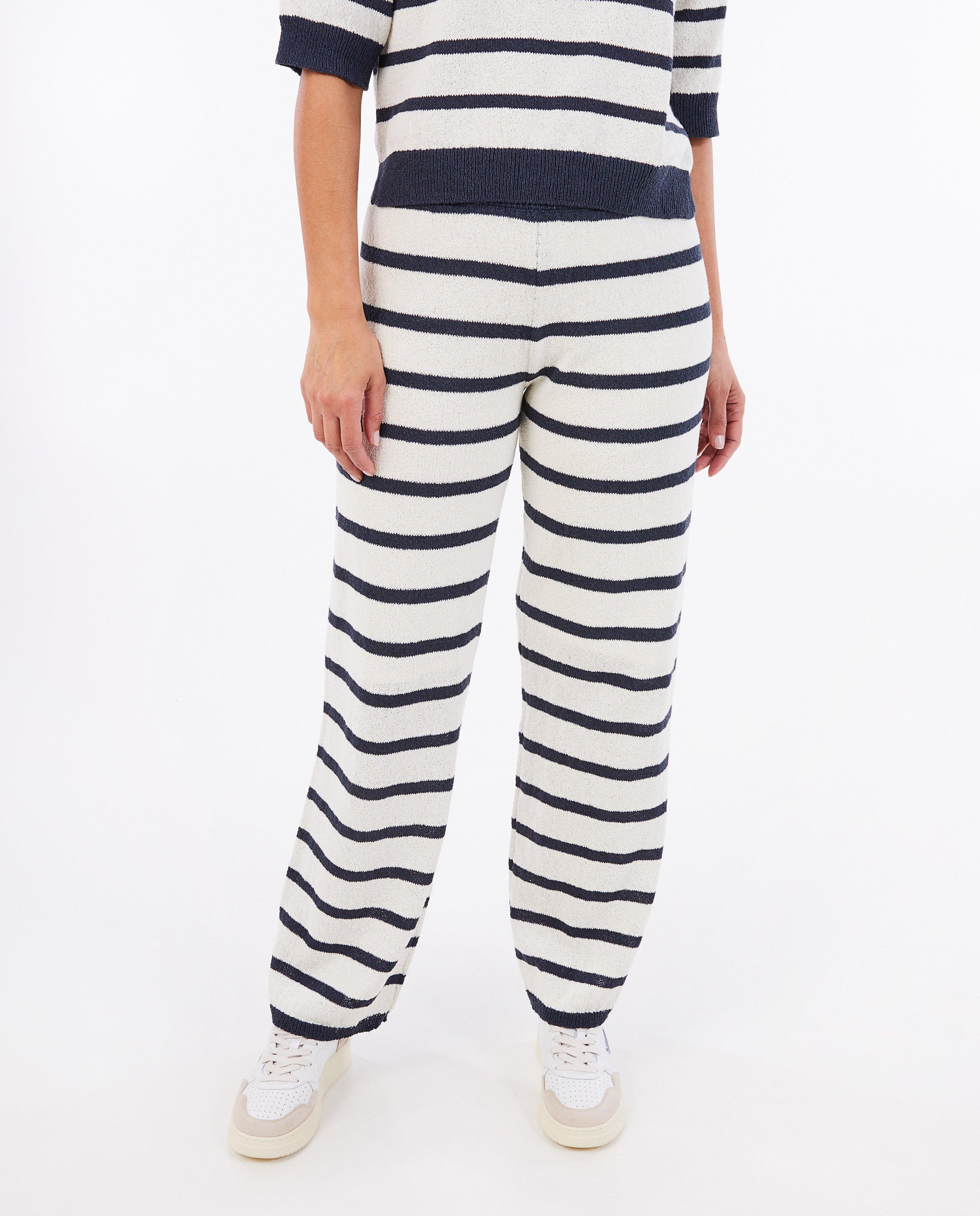 Broeken - Gebreide broek met structuur, dames
