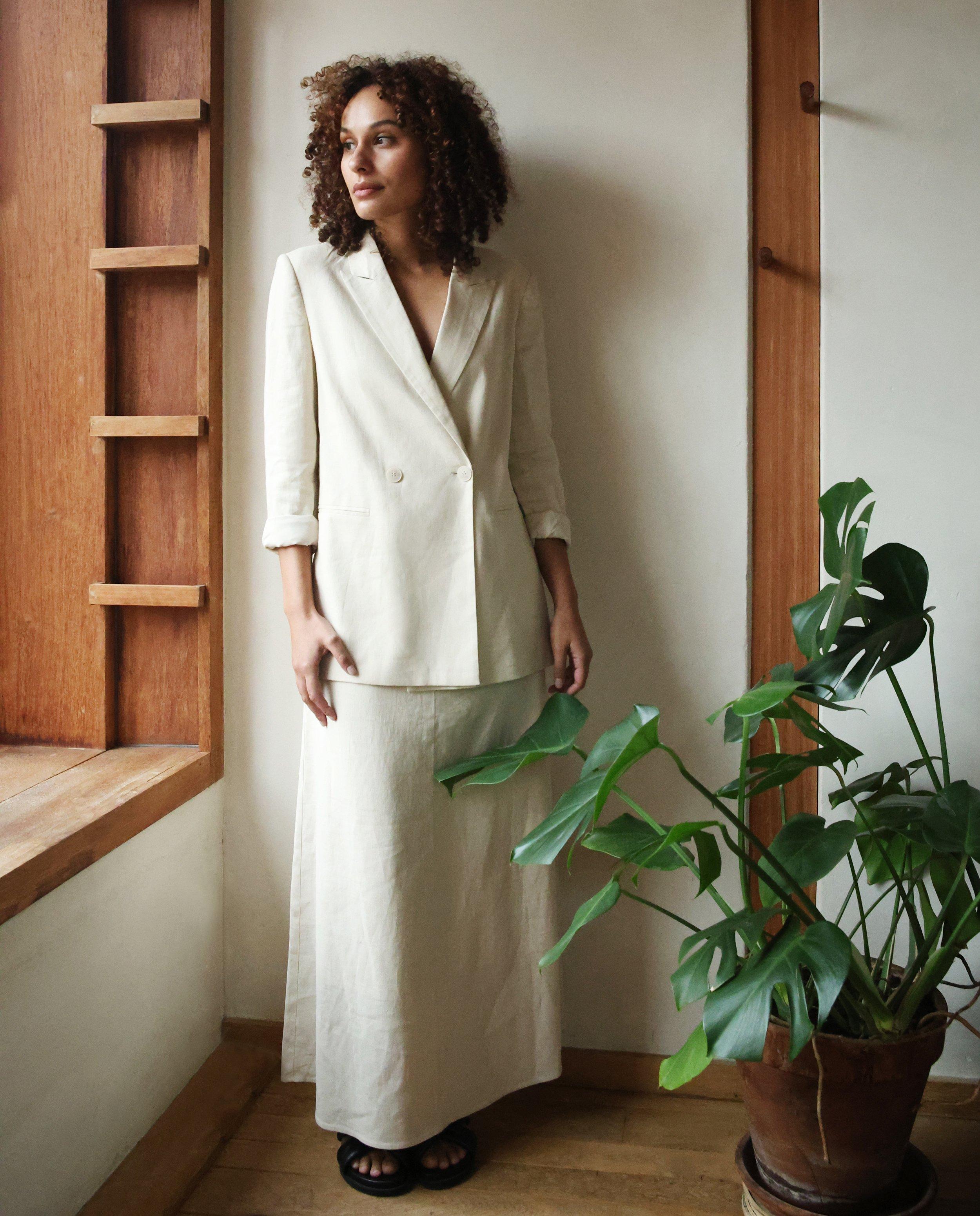 Blazers - Blazer met linnen, dames