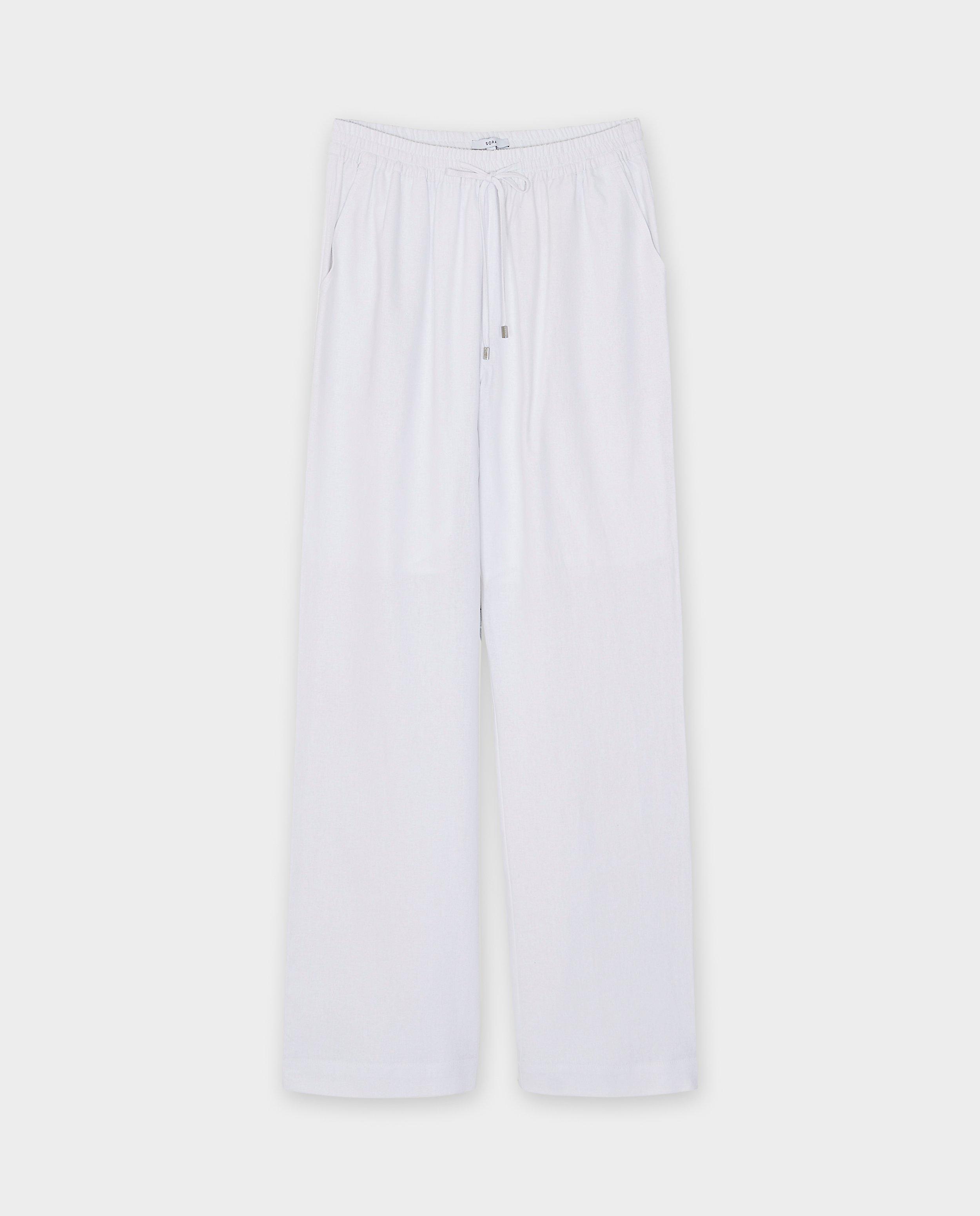 Broeken - Groene broek met linnen