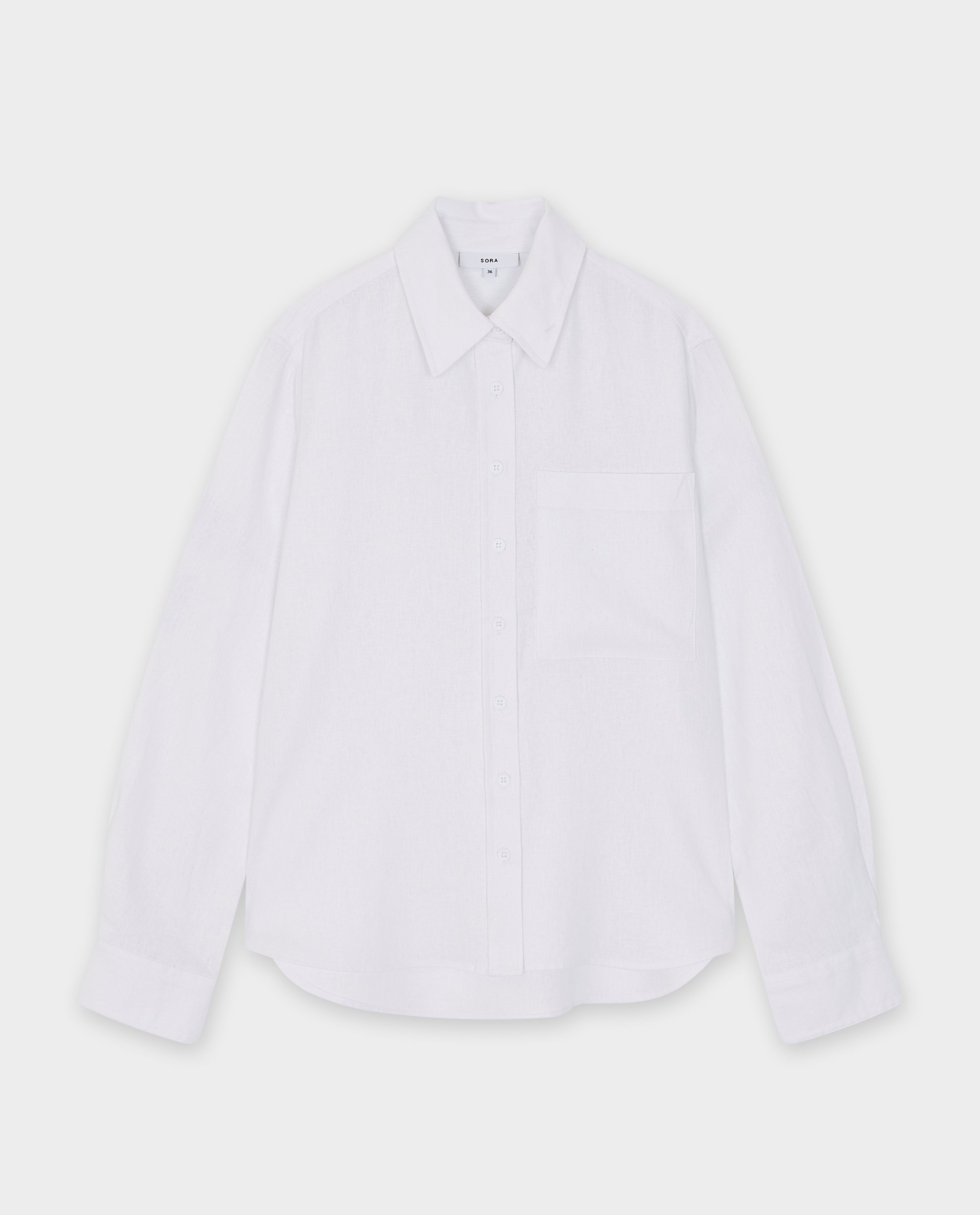 Hemden - Wit hemd met linnen