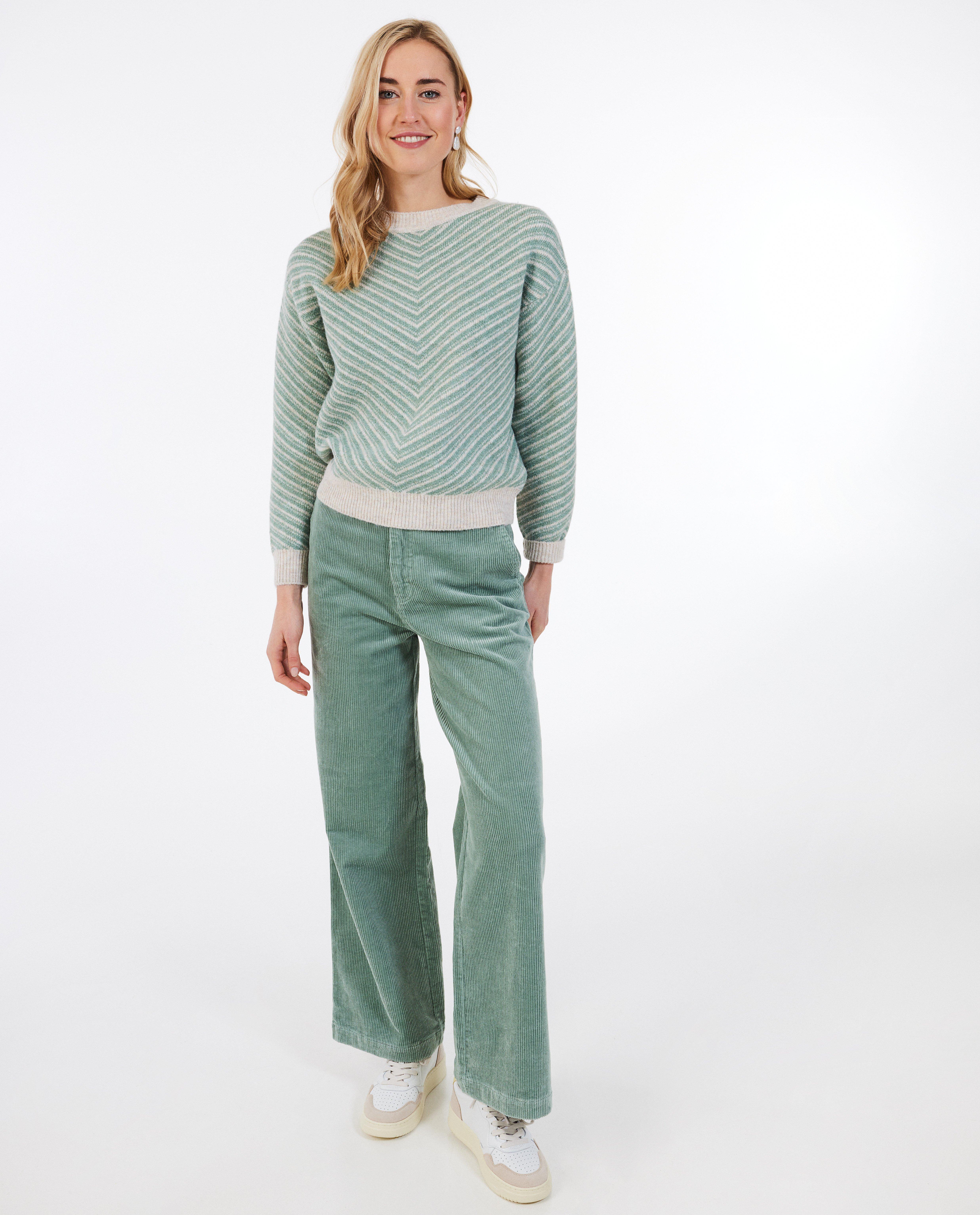 Pantalon en velours c&ocirc;tel&eacute; - D&eacute;tails du produit - khaki - image num&eacute;ro 1