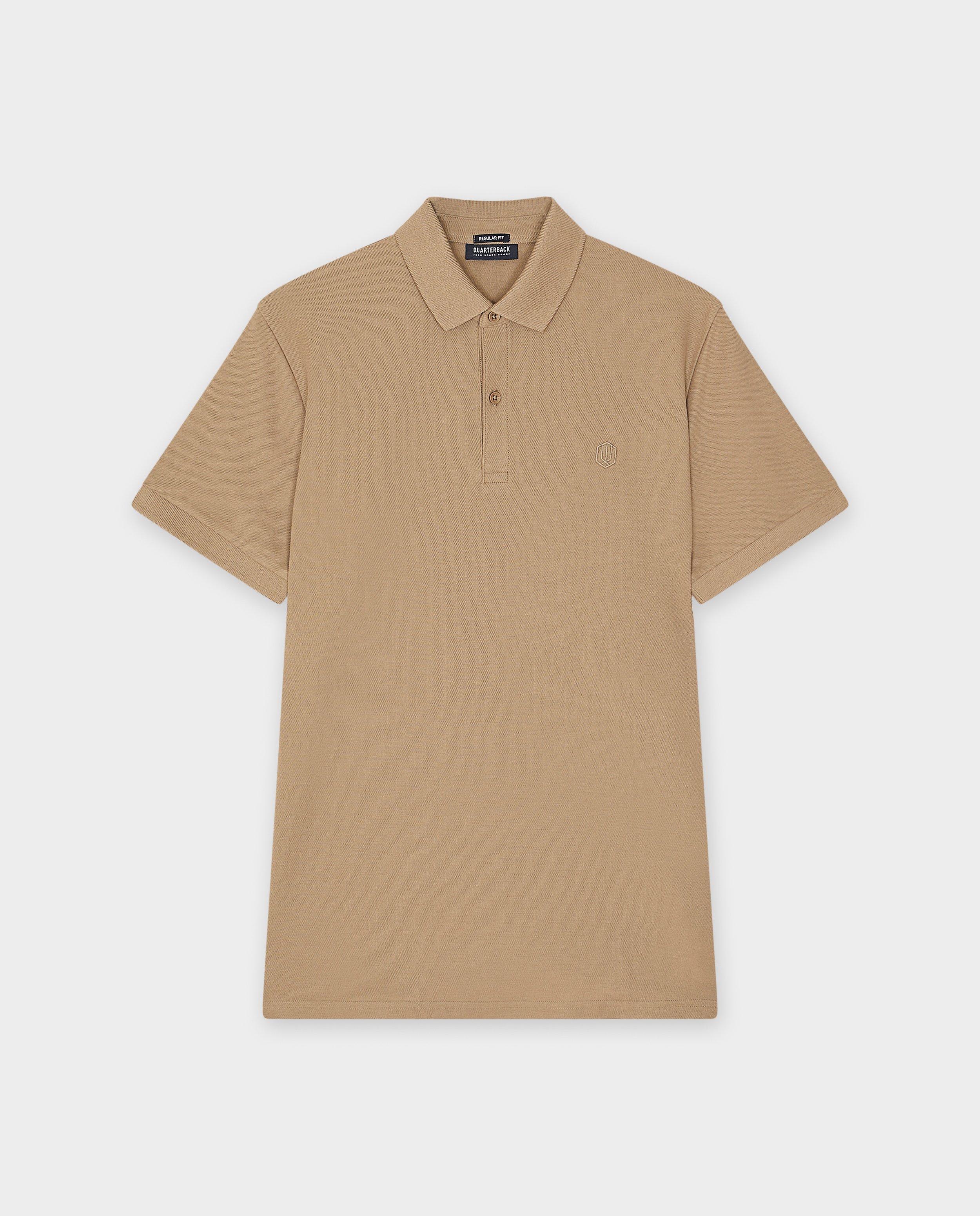 Polo brun, regular fit - D&eacute;tails du produit - brun clair - image num&eacute;ro 4