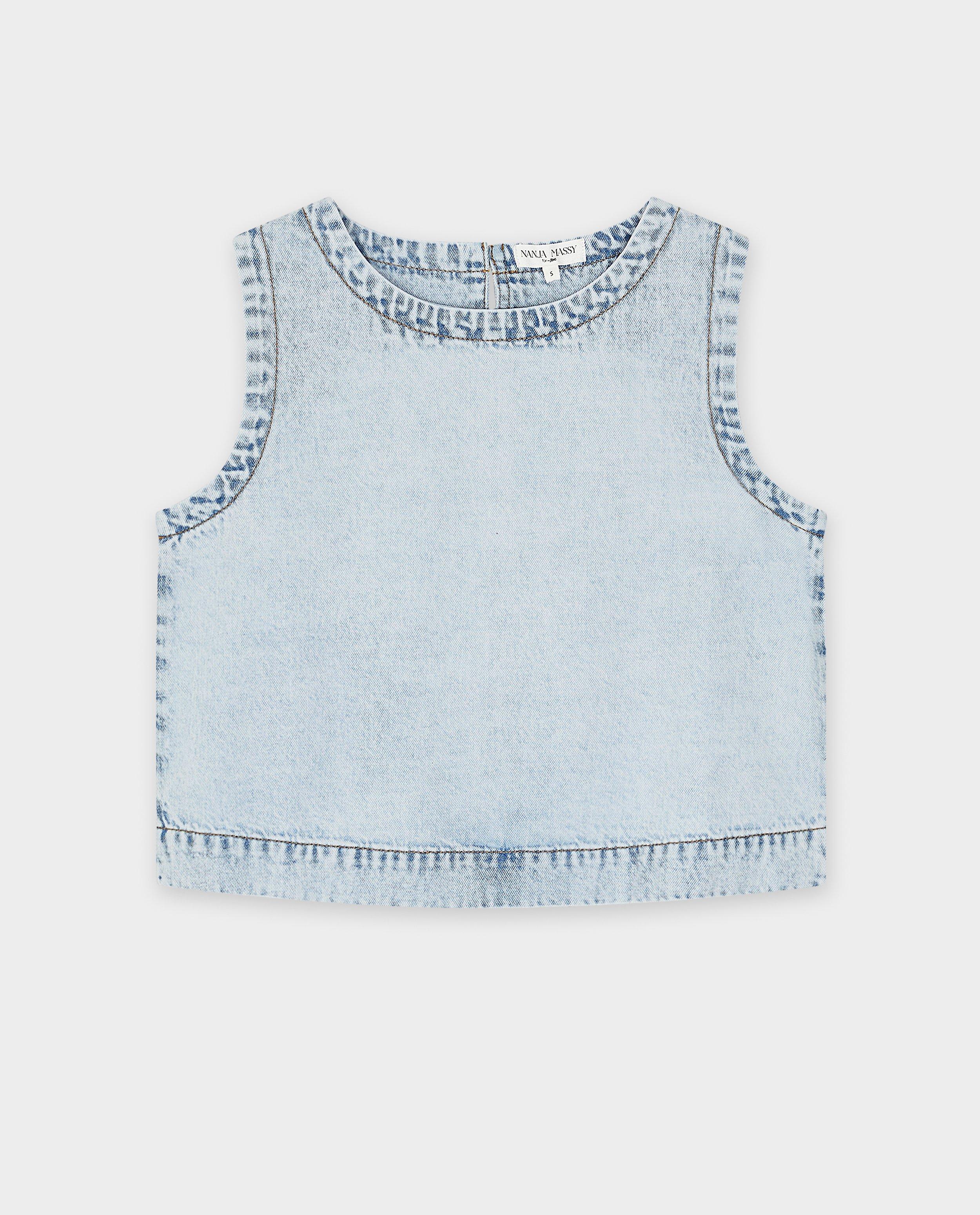 Top bleu en jeans - D&eacute;tails du produit - bleu clair - image num&eacute;ro 6