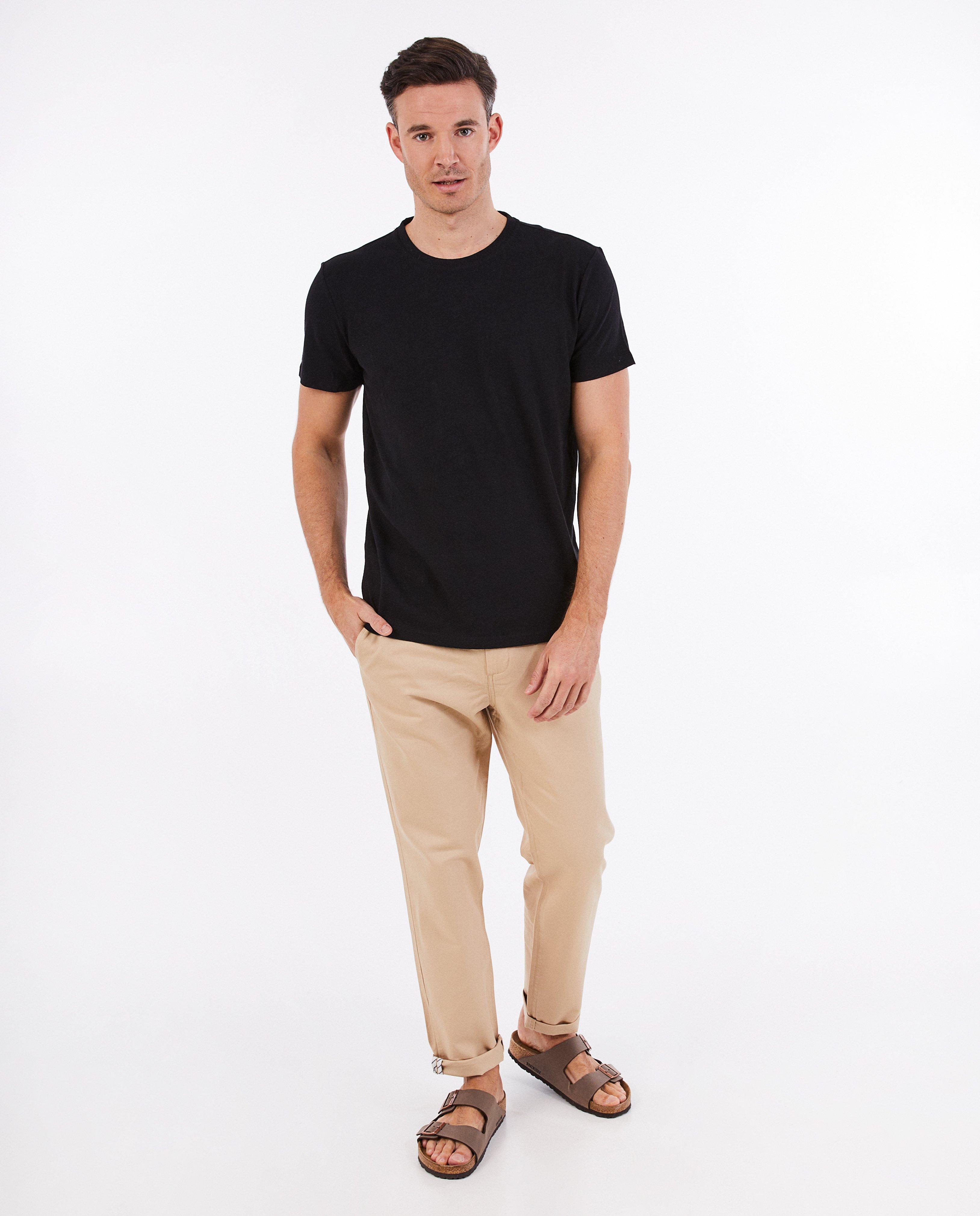 Pantalon brun clair, coupe chino - null - Nanja Massy
