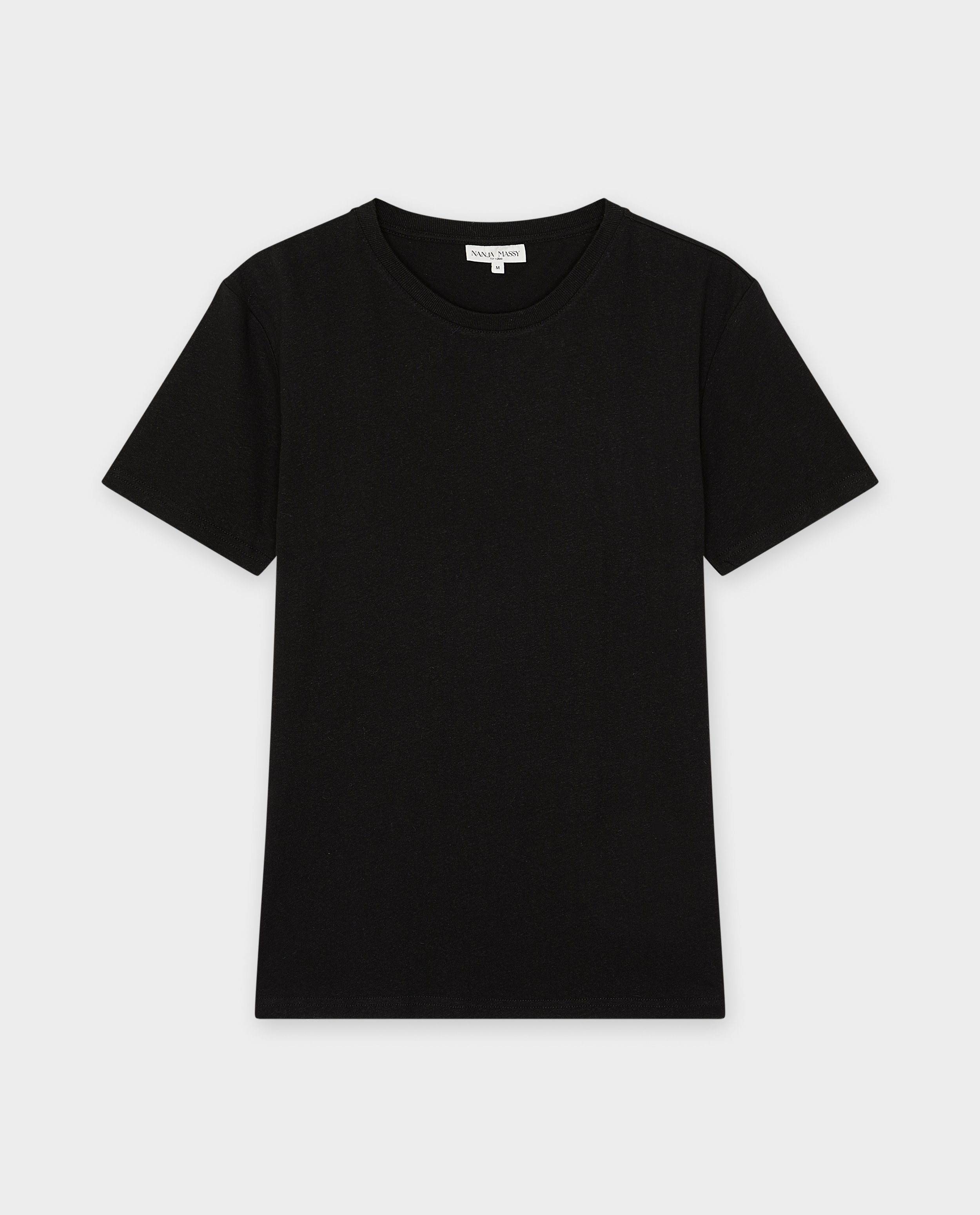 T-shirts - Zwart T-shirt met linnen