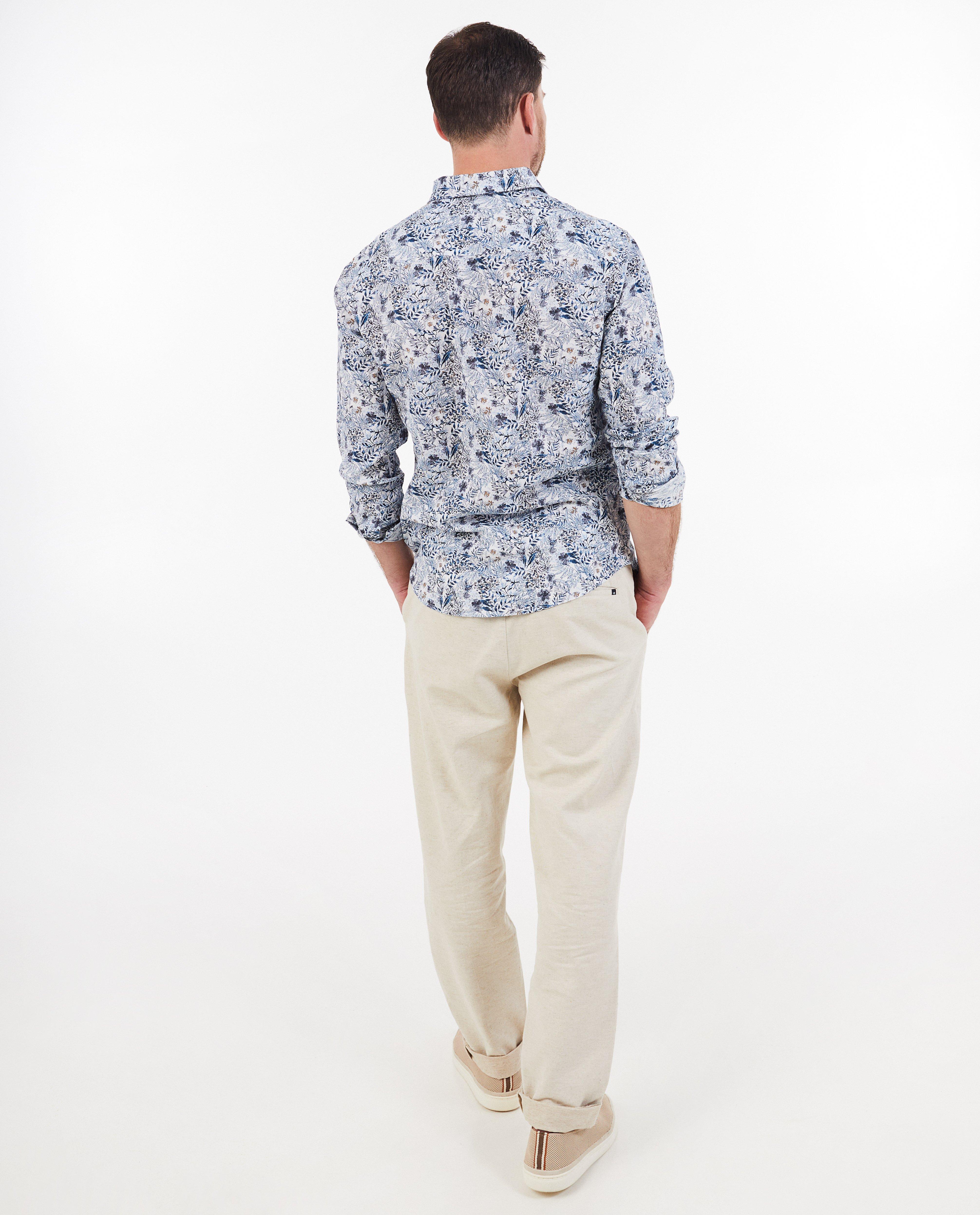 Hemden - Hemd met linnen, slim fit