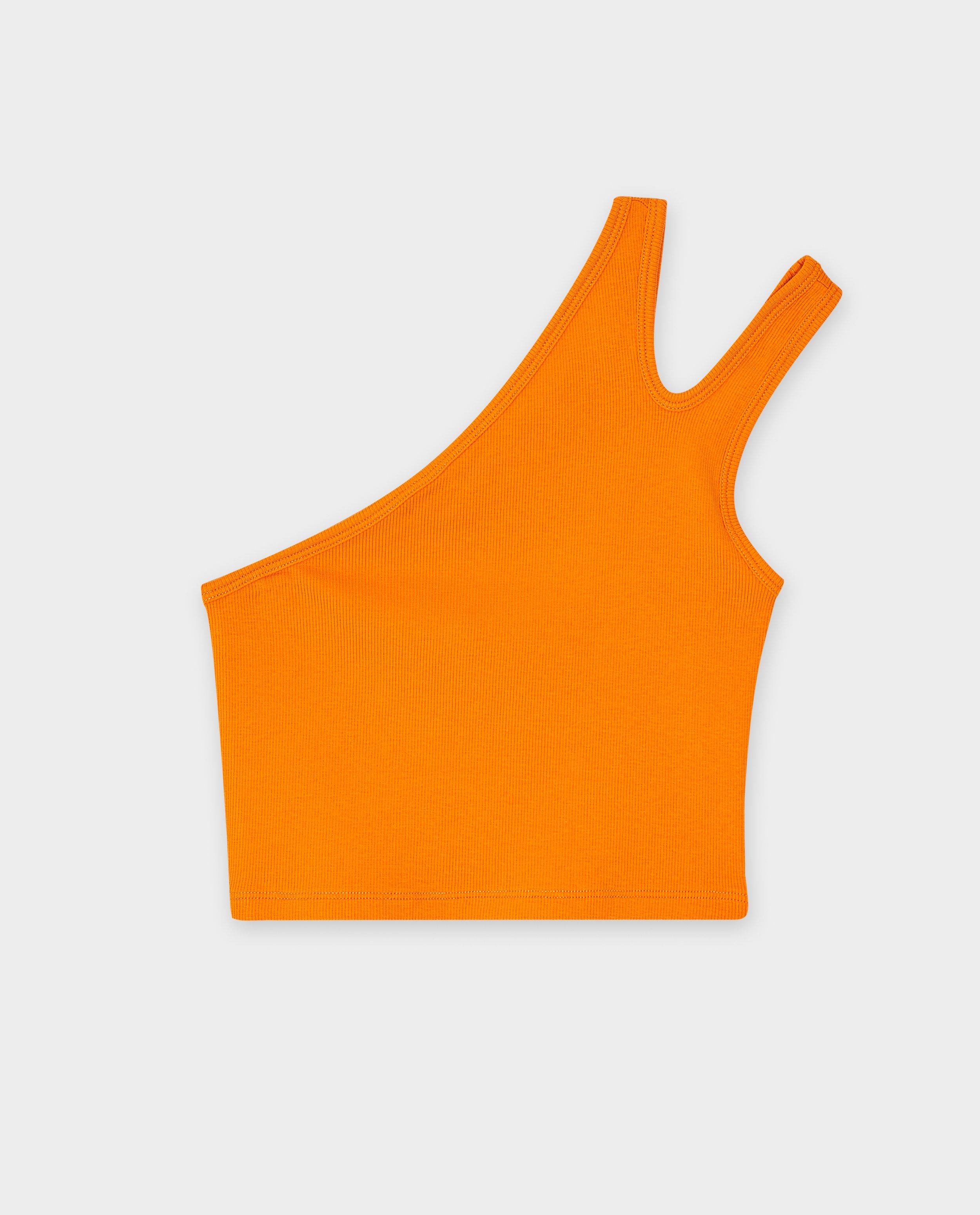 T-shirts - Top met fijne rib, cropped fit