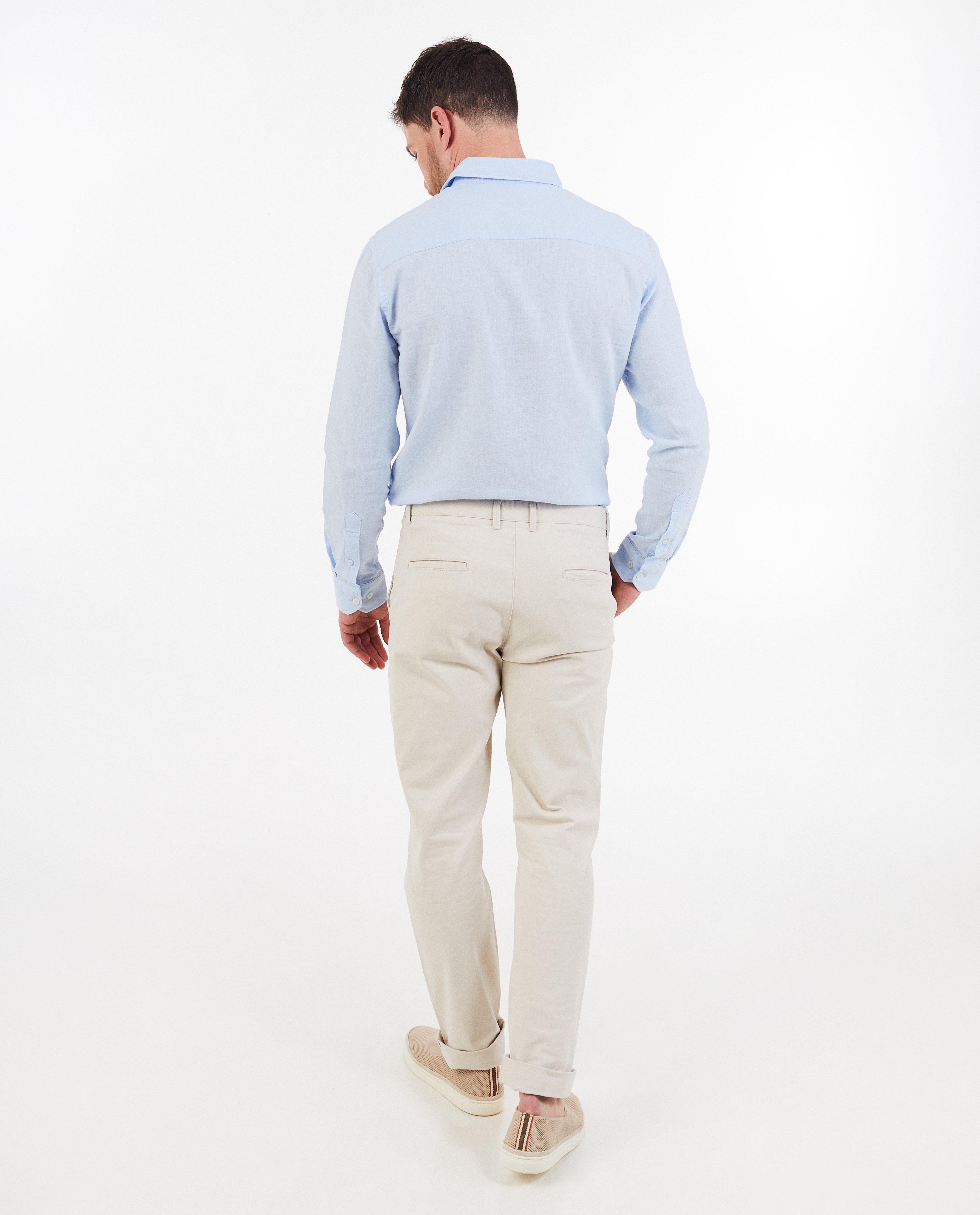 Hemden - Hemd met linnen, slim fit