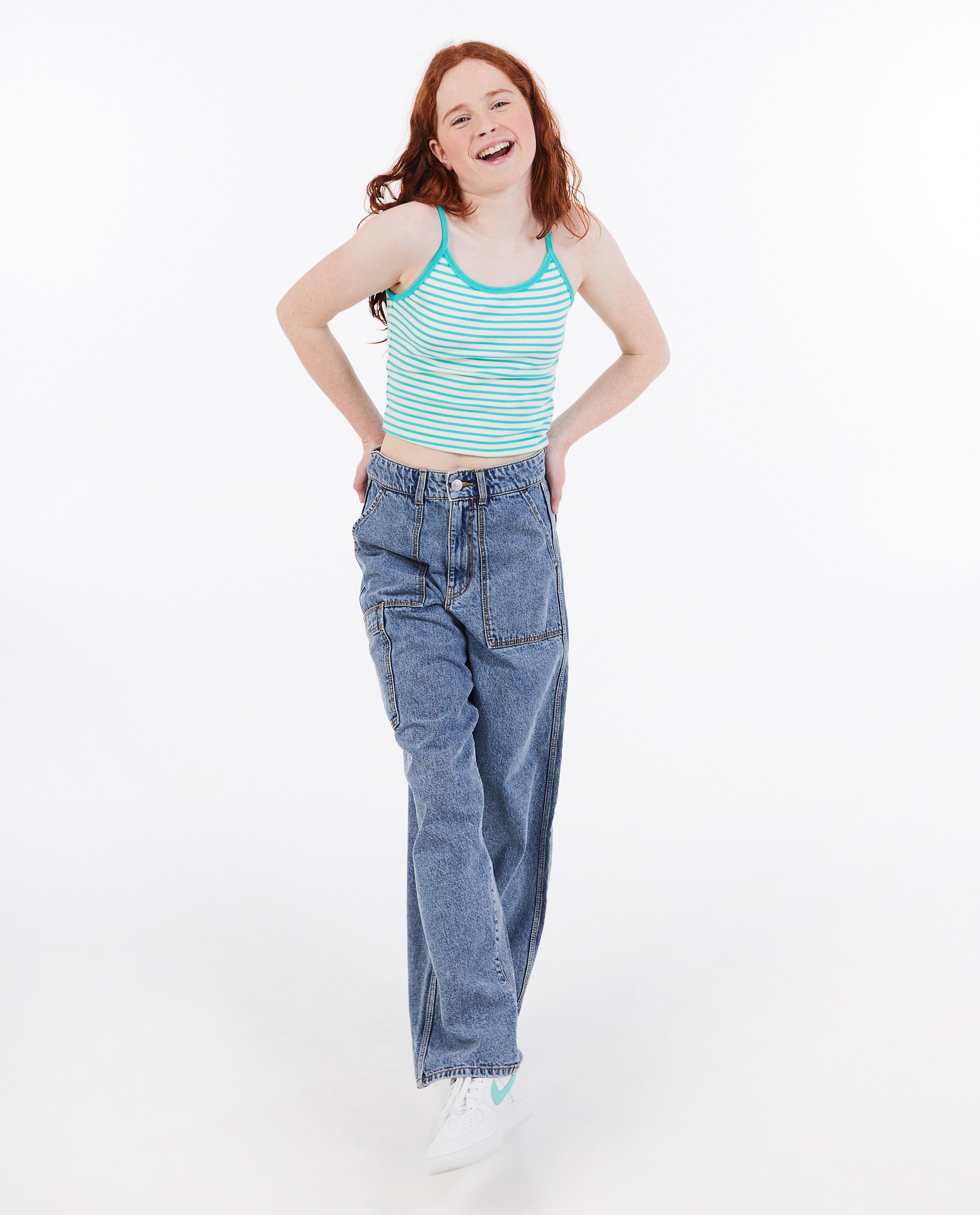 T-shirts - Top met fijne rib