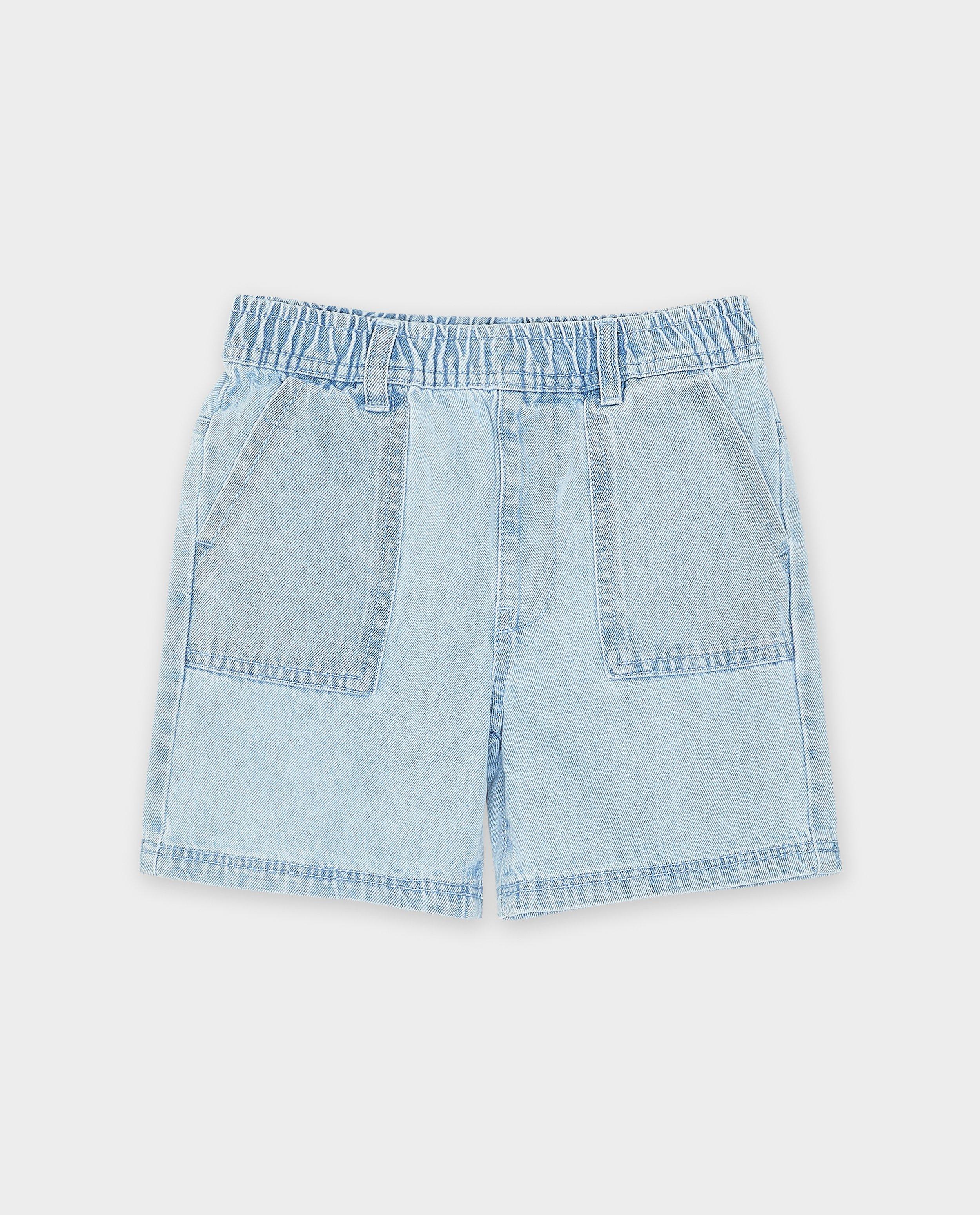 Short en jeans bleu clair, regular fit - D&eacute;tails du produit - bleu clair - image num&eacute;ro 4