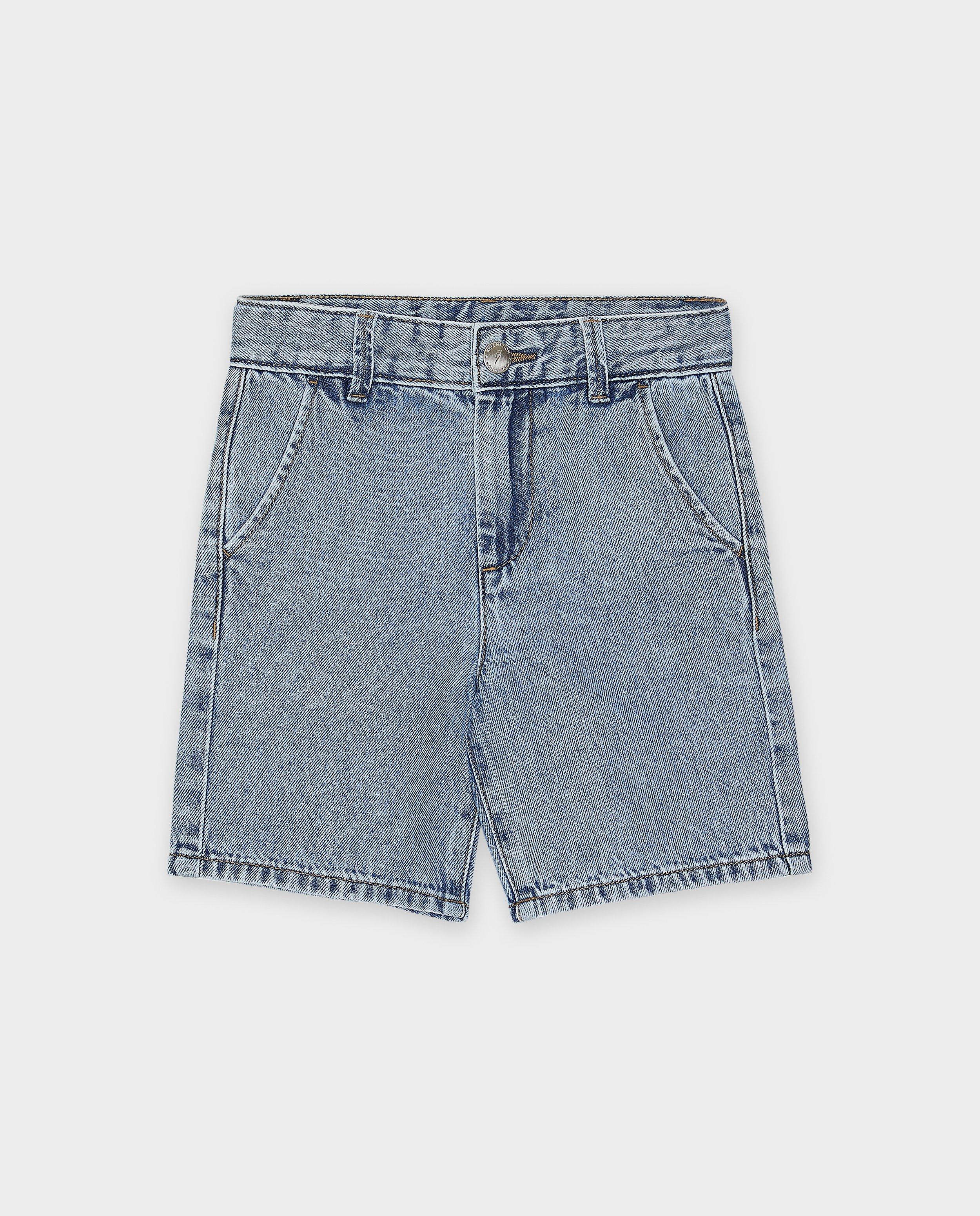 Shorten - Blauwe jeansshort, baggy fit, 2-7 jaar