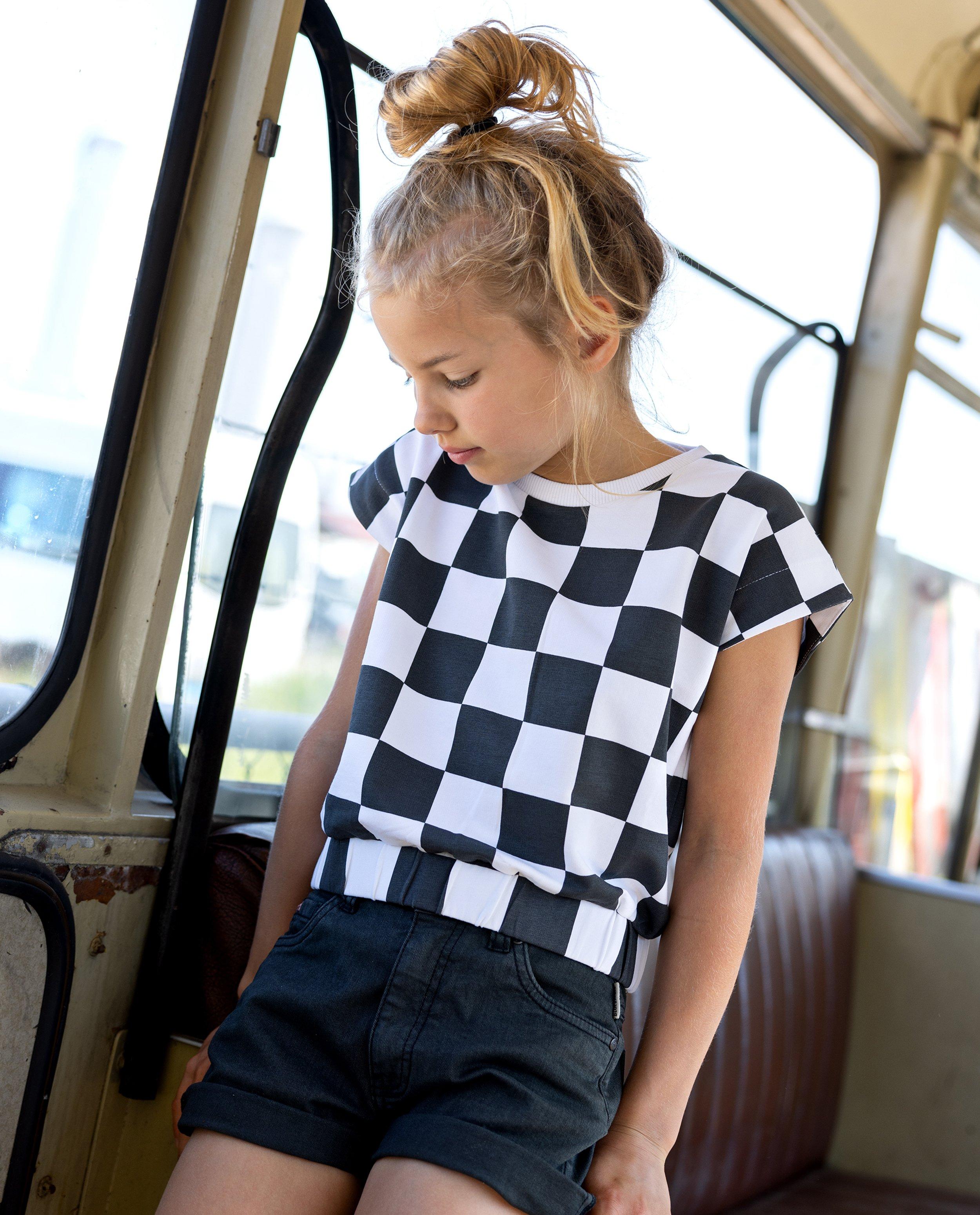 T-shirt met ruiten - null - Blue Rebel