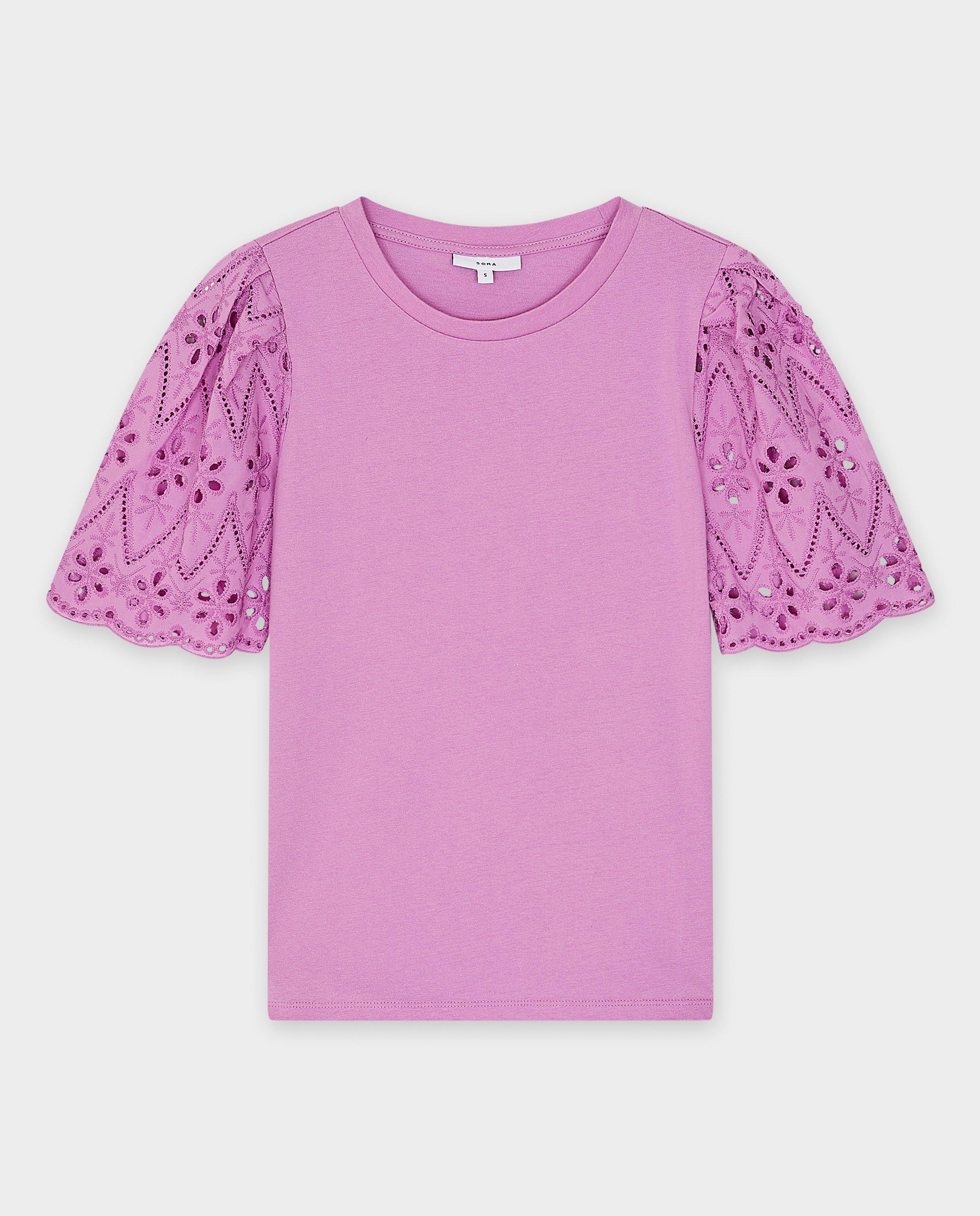 T-shirts - T-shirt met broderie anglaise