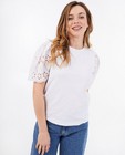 T-shirts - T-shirt met broderie anglaise