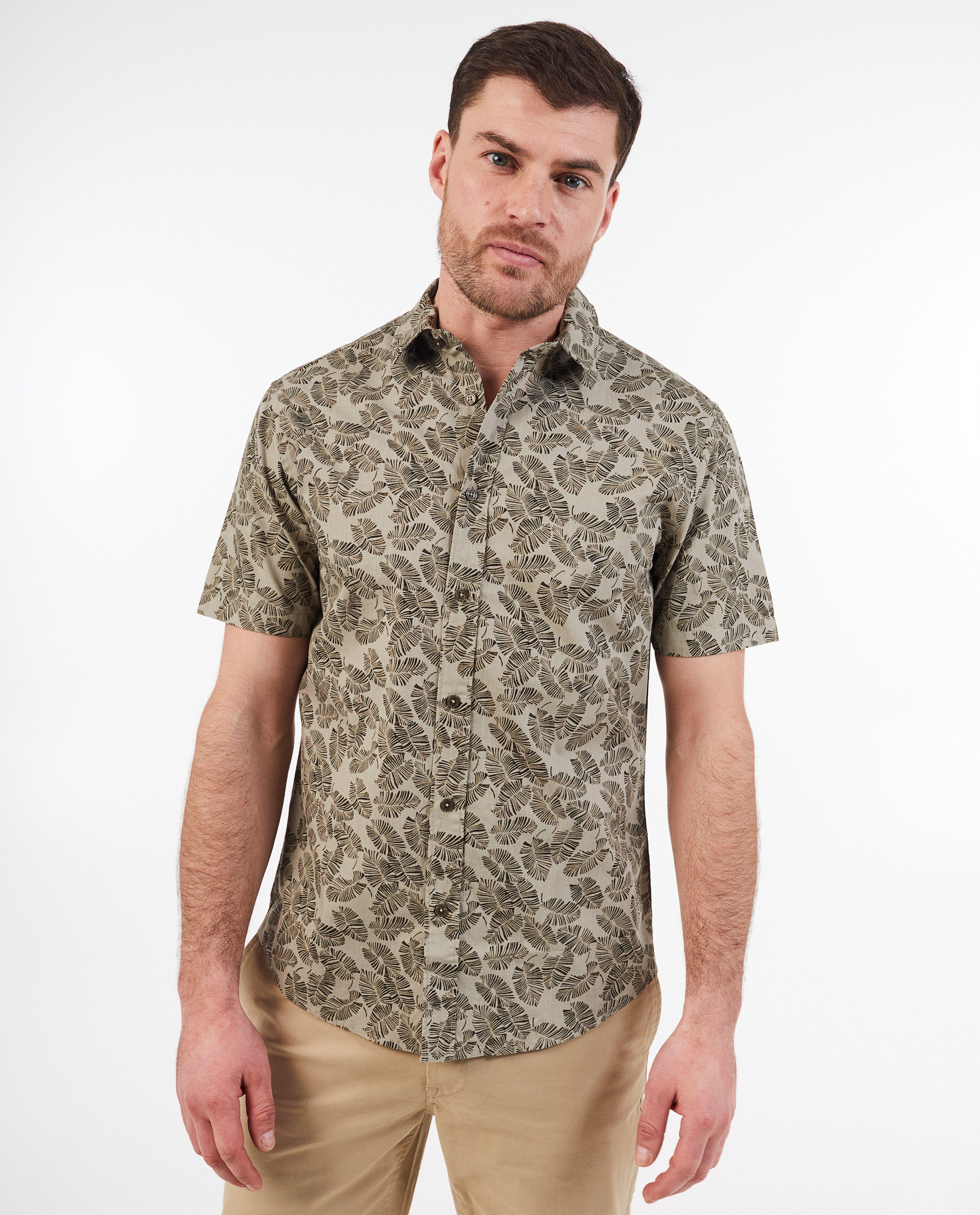 Hemd met tropische print, slim fit - null - Iveo