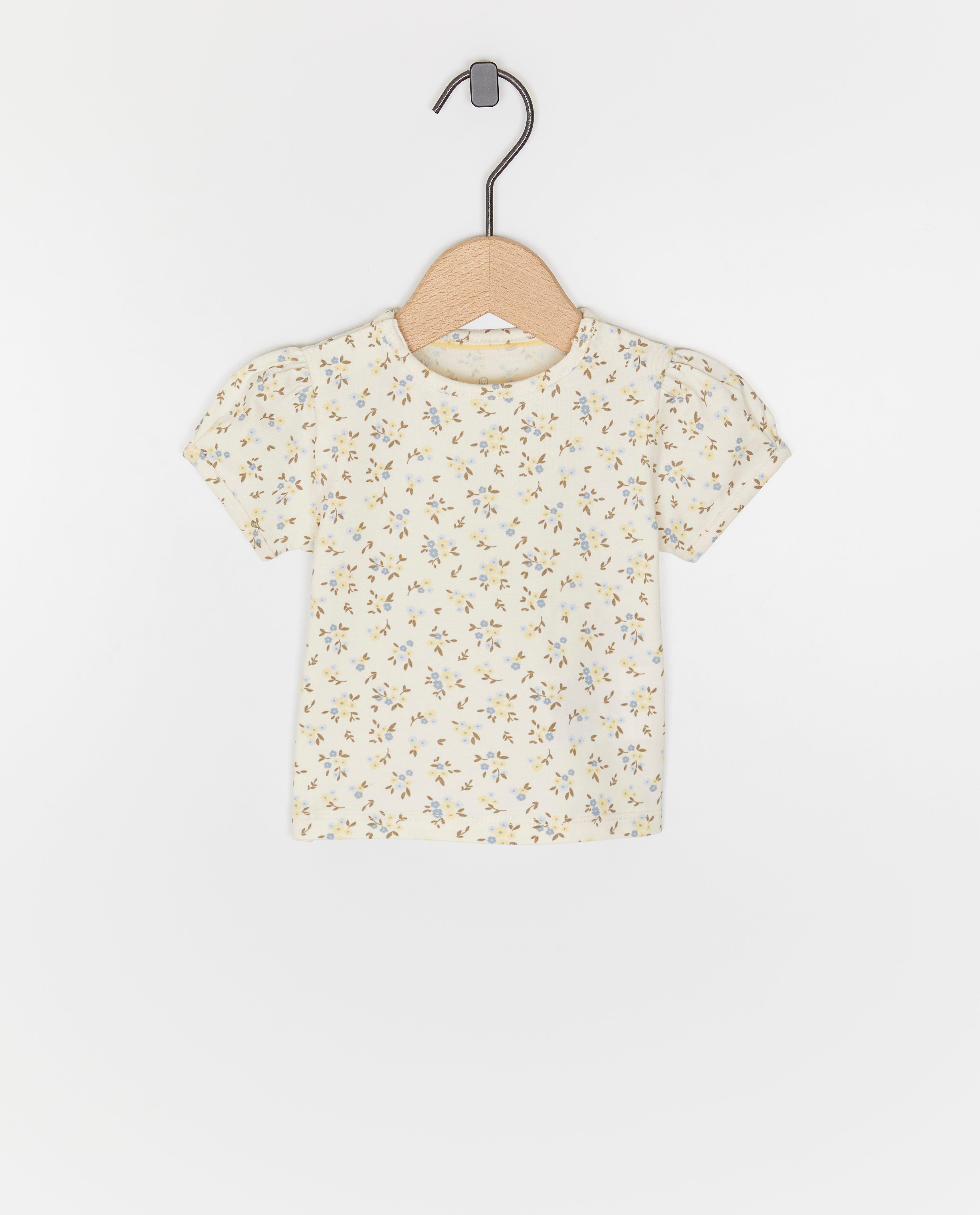 T-shirt met bloemenprint - null - Newborn 50-68