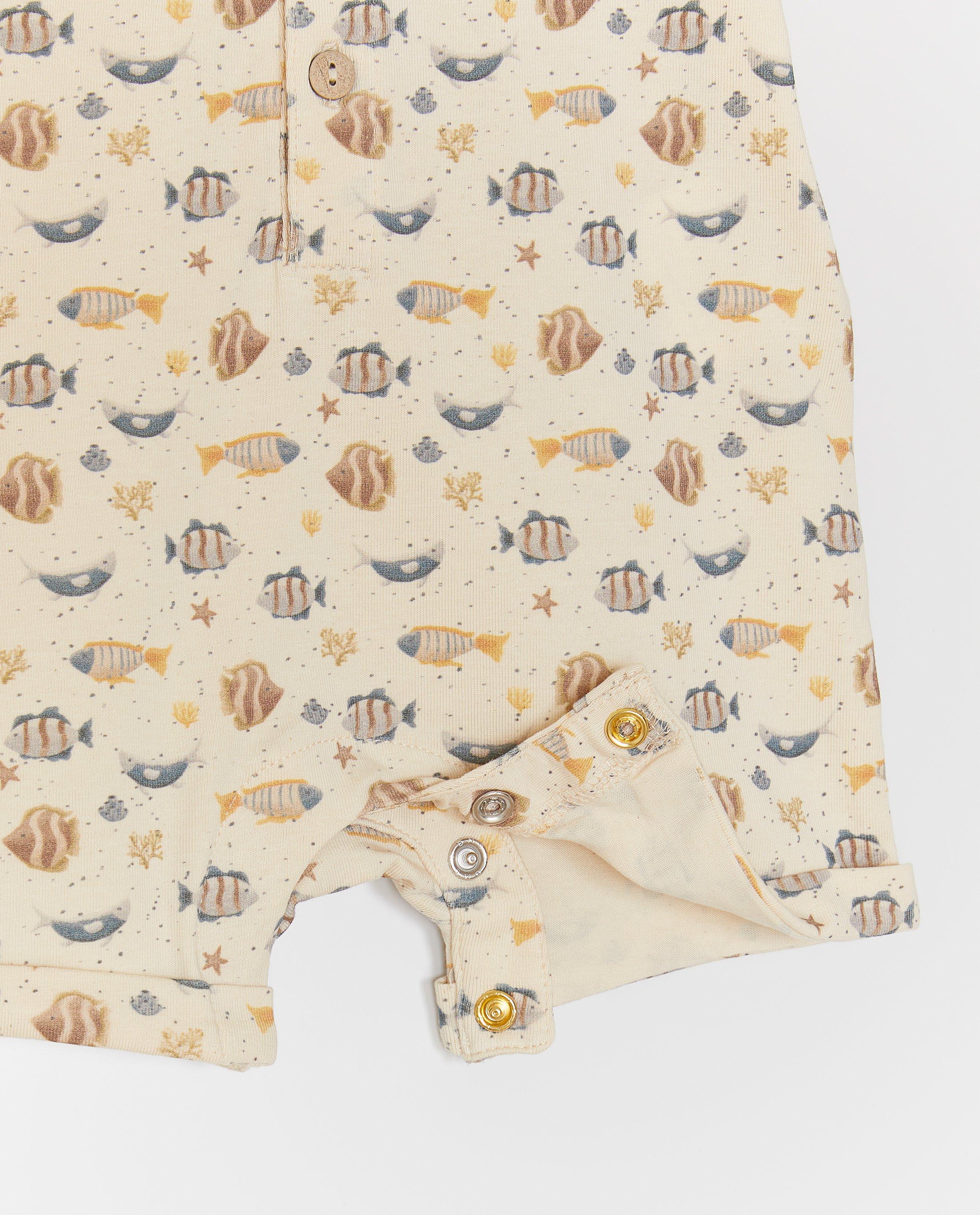 Jumpsuit - Kruippakje met vissenprint
