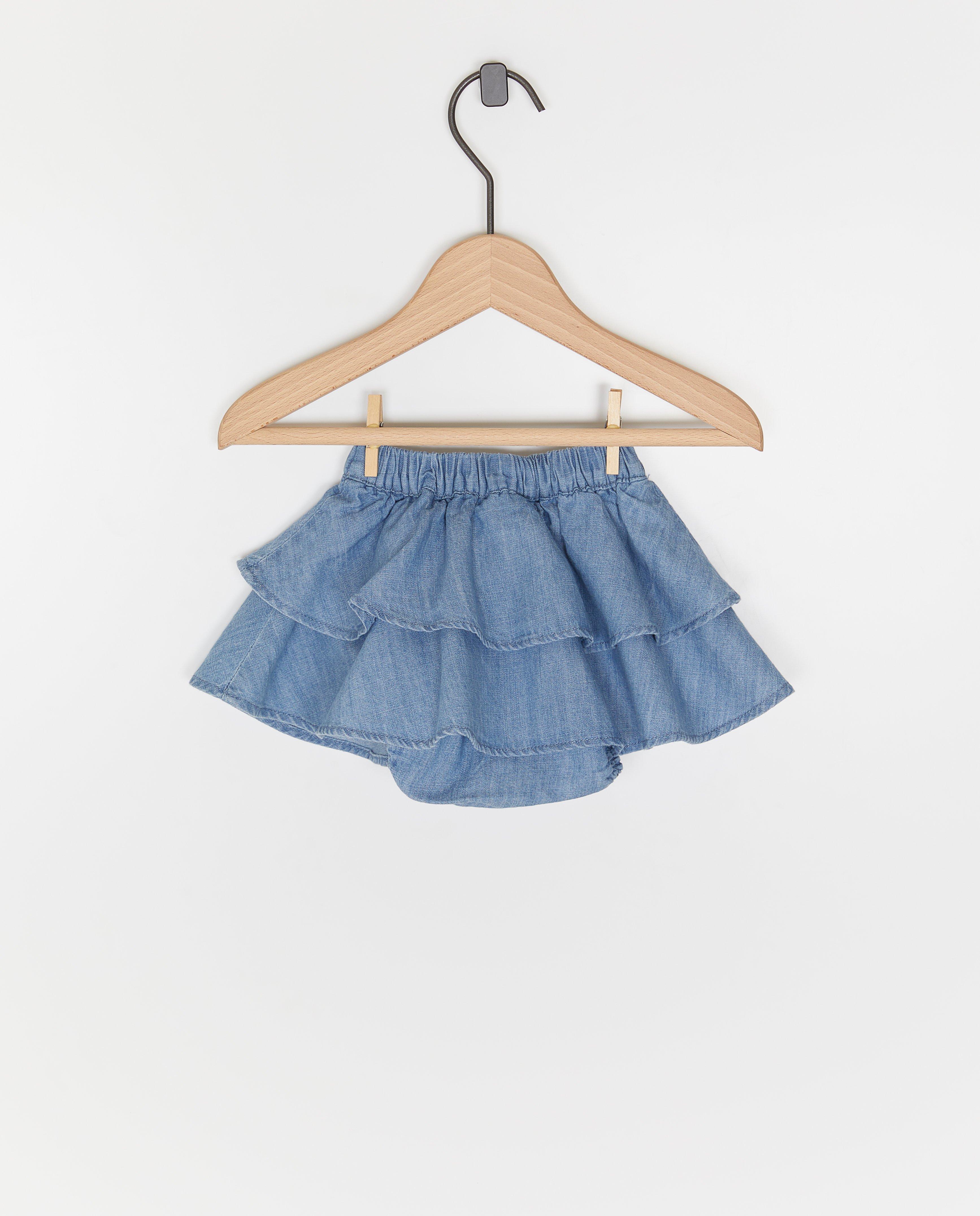 Shorten - Jeansrok met volants