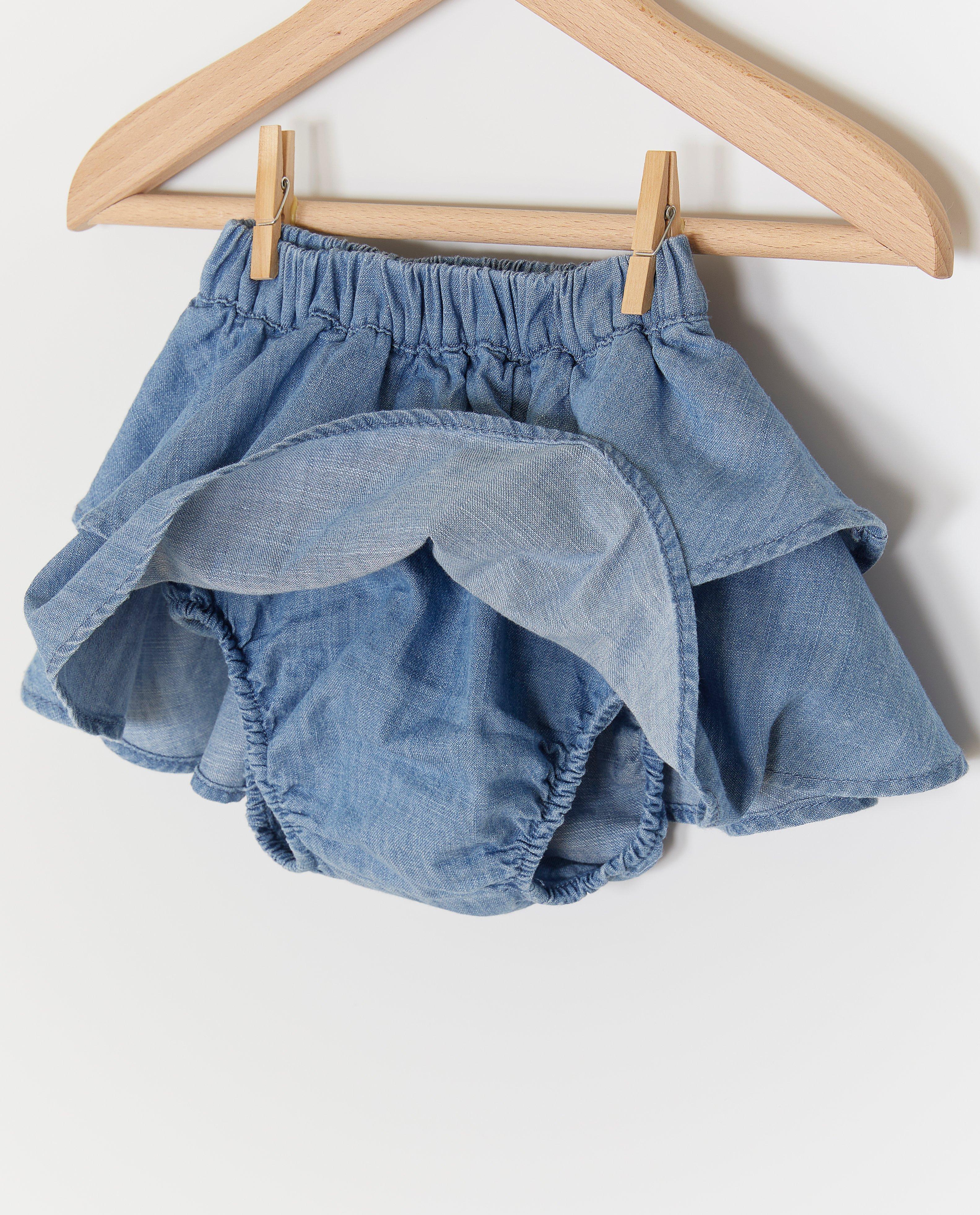Shorten - Jeansrok met volants