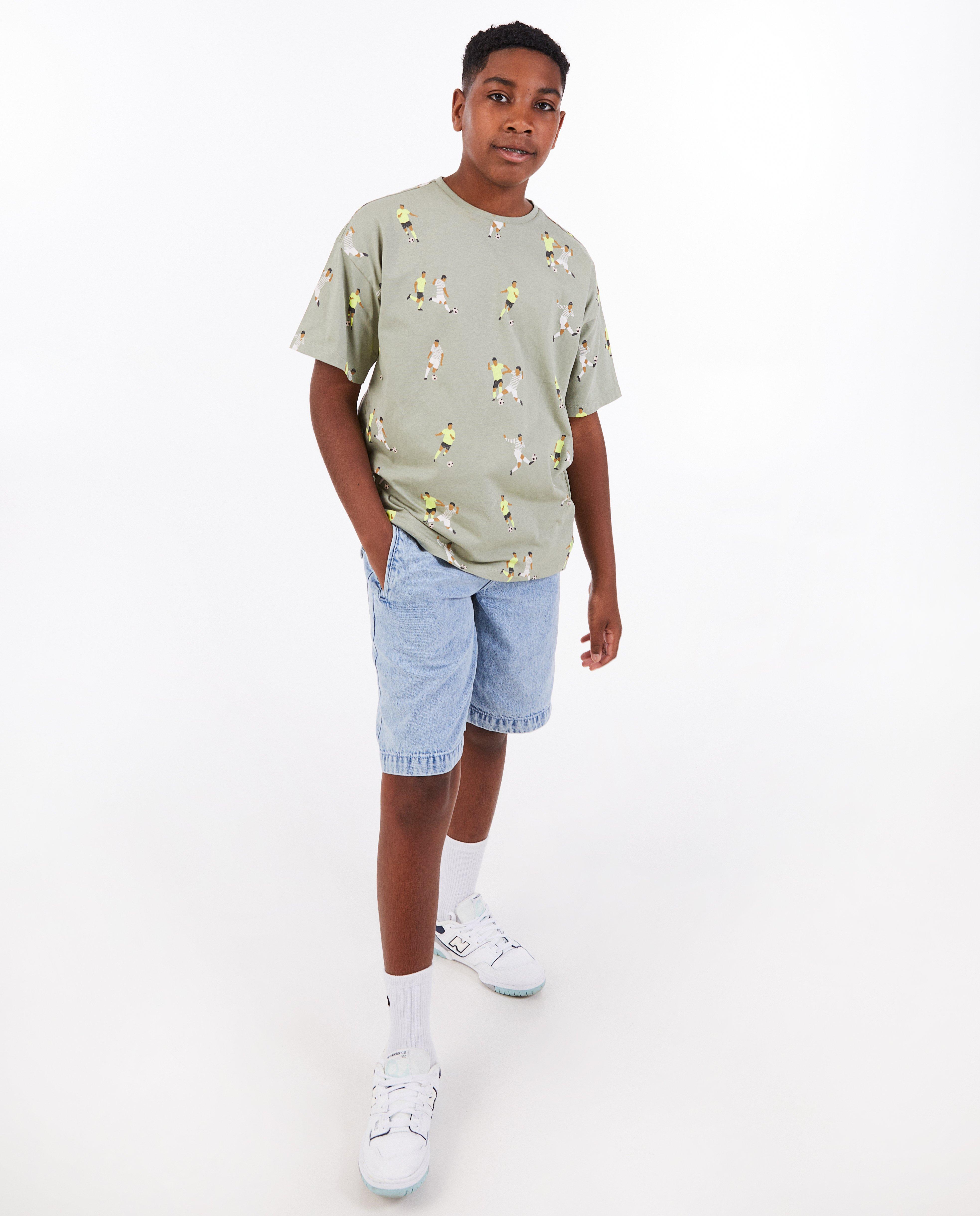T-shirts - T-shirt met voetballerprint