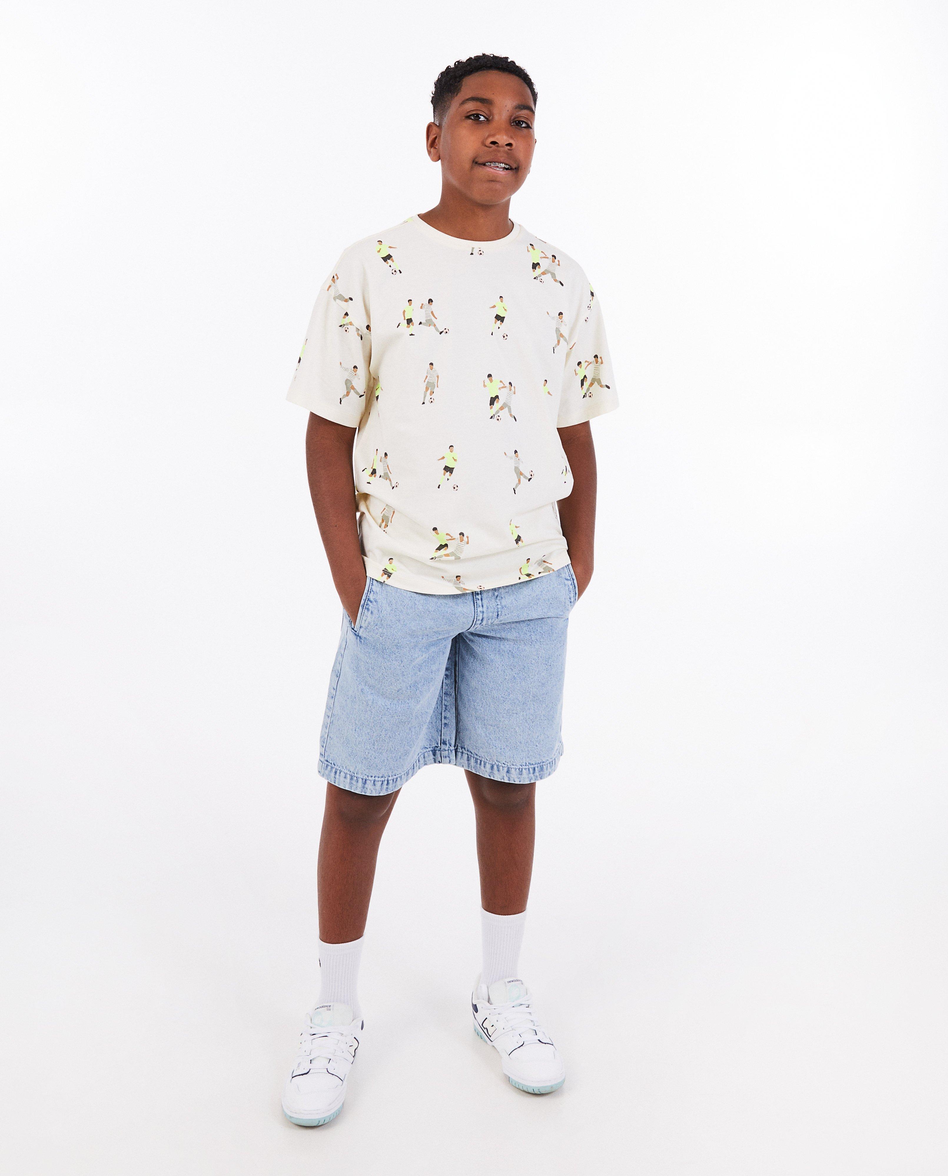 T-shirts - T-shirt met voetballerprint