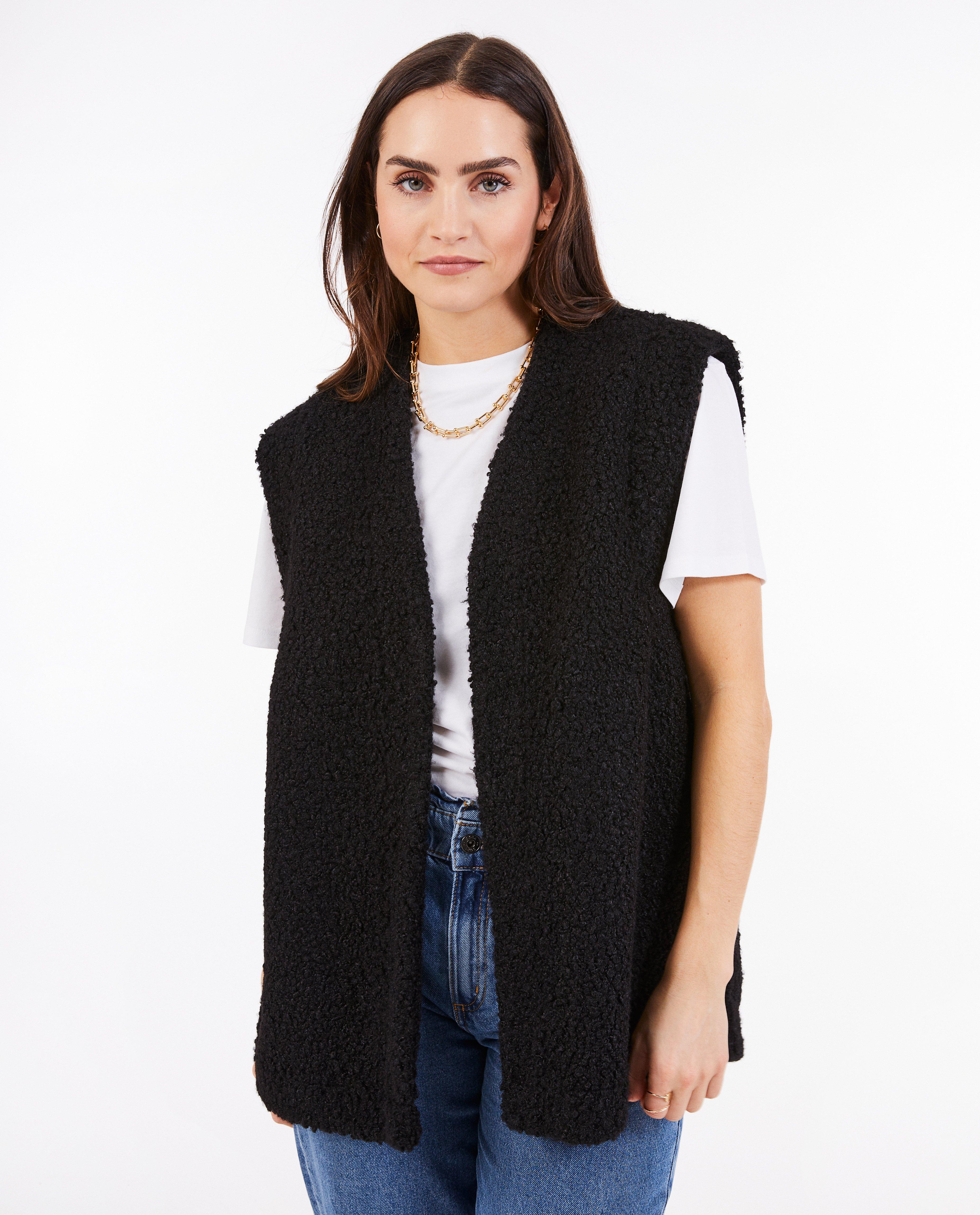 Zwart teddy vest - null - Sora