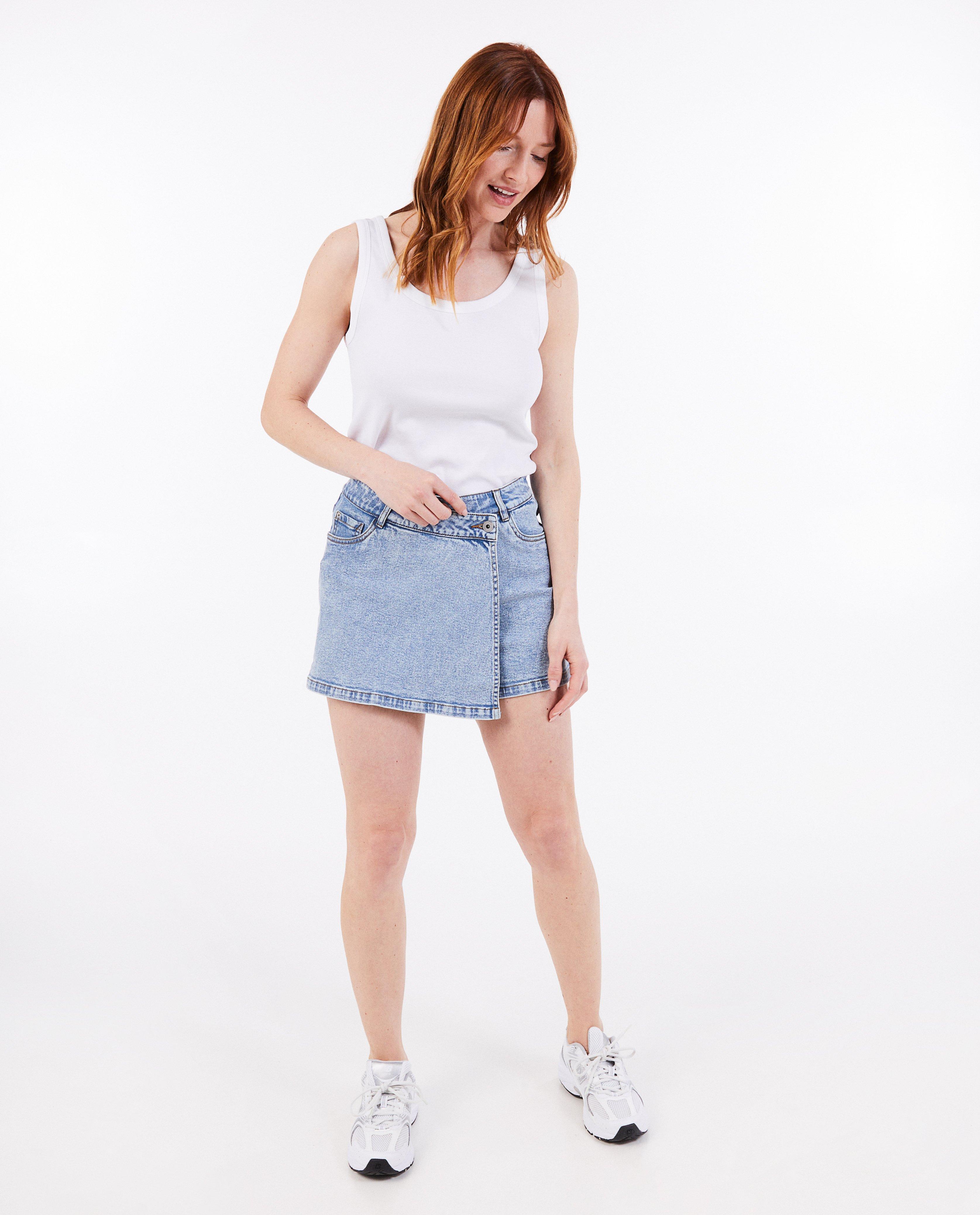 Shorten - Blauwe jeansskort