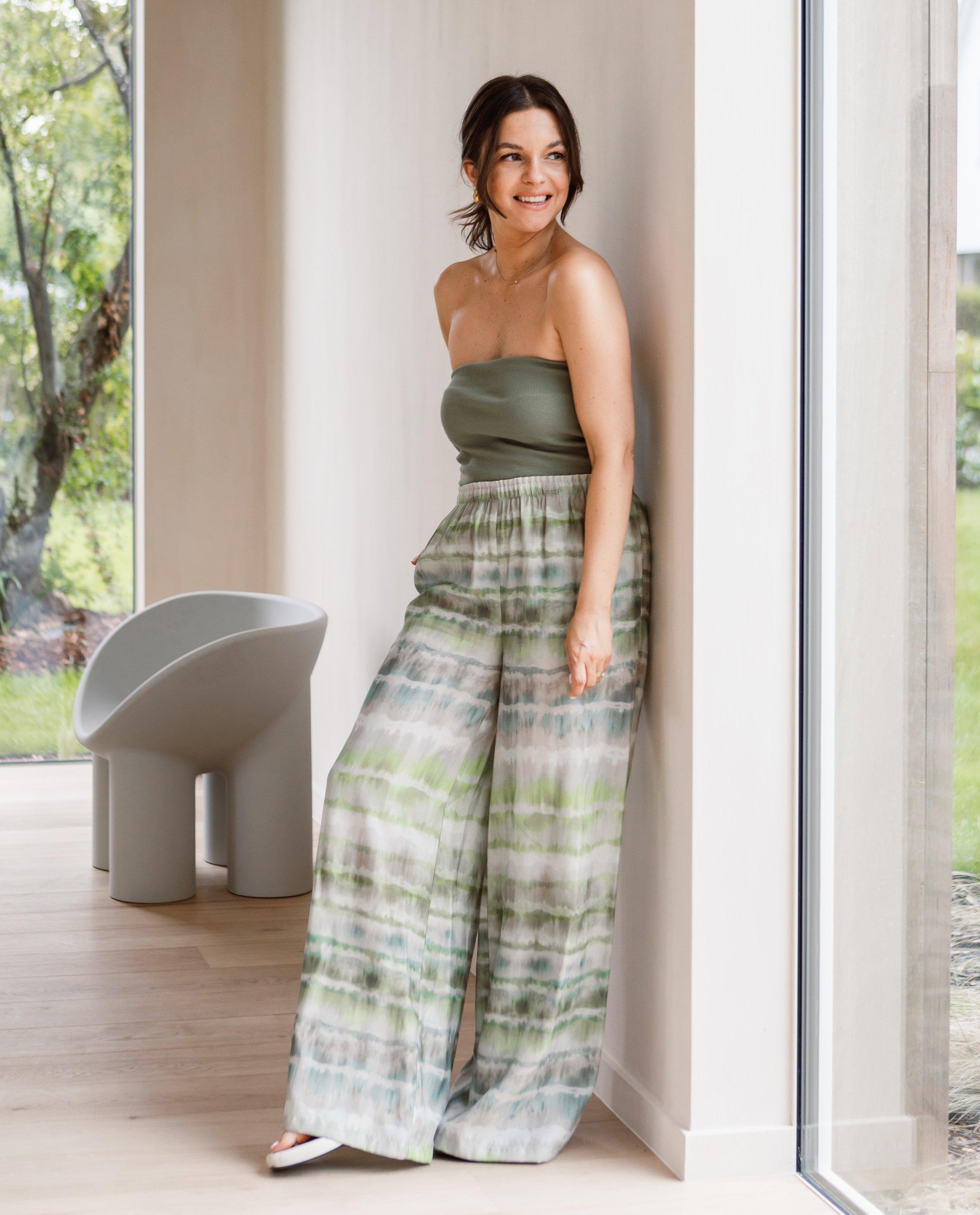 Broek met tie dye-print - null - Sora