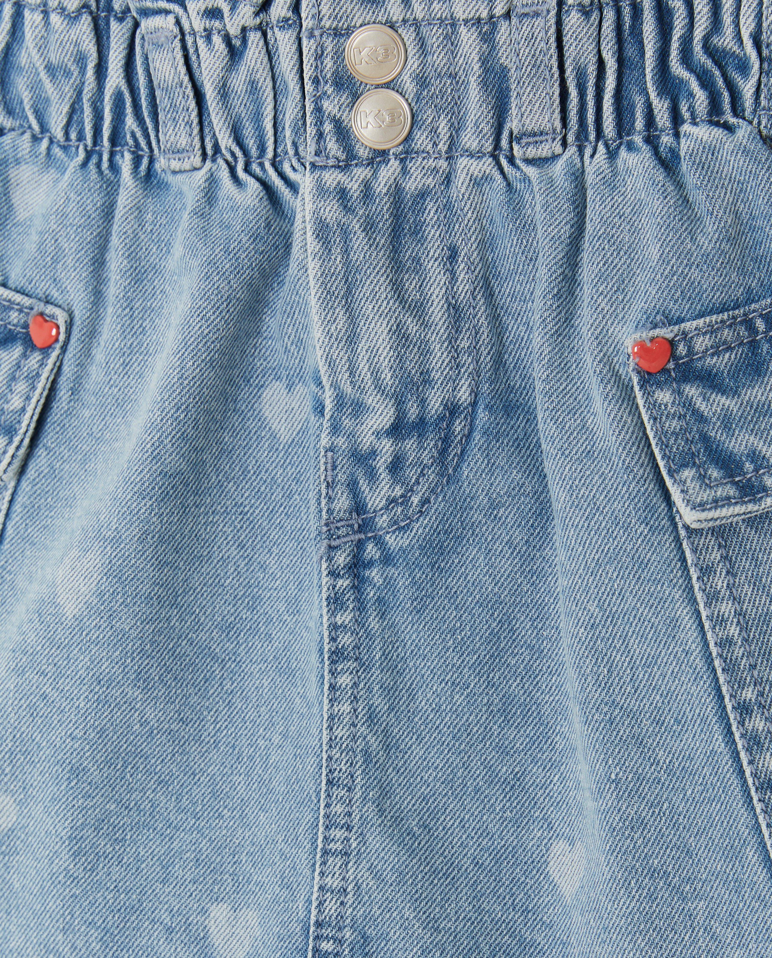 Rokken - Jeansrok met hartjes K3 De 3 Biggetjes