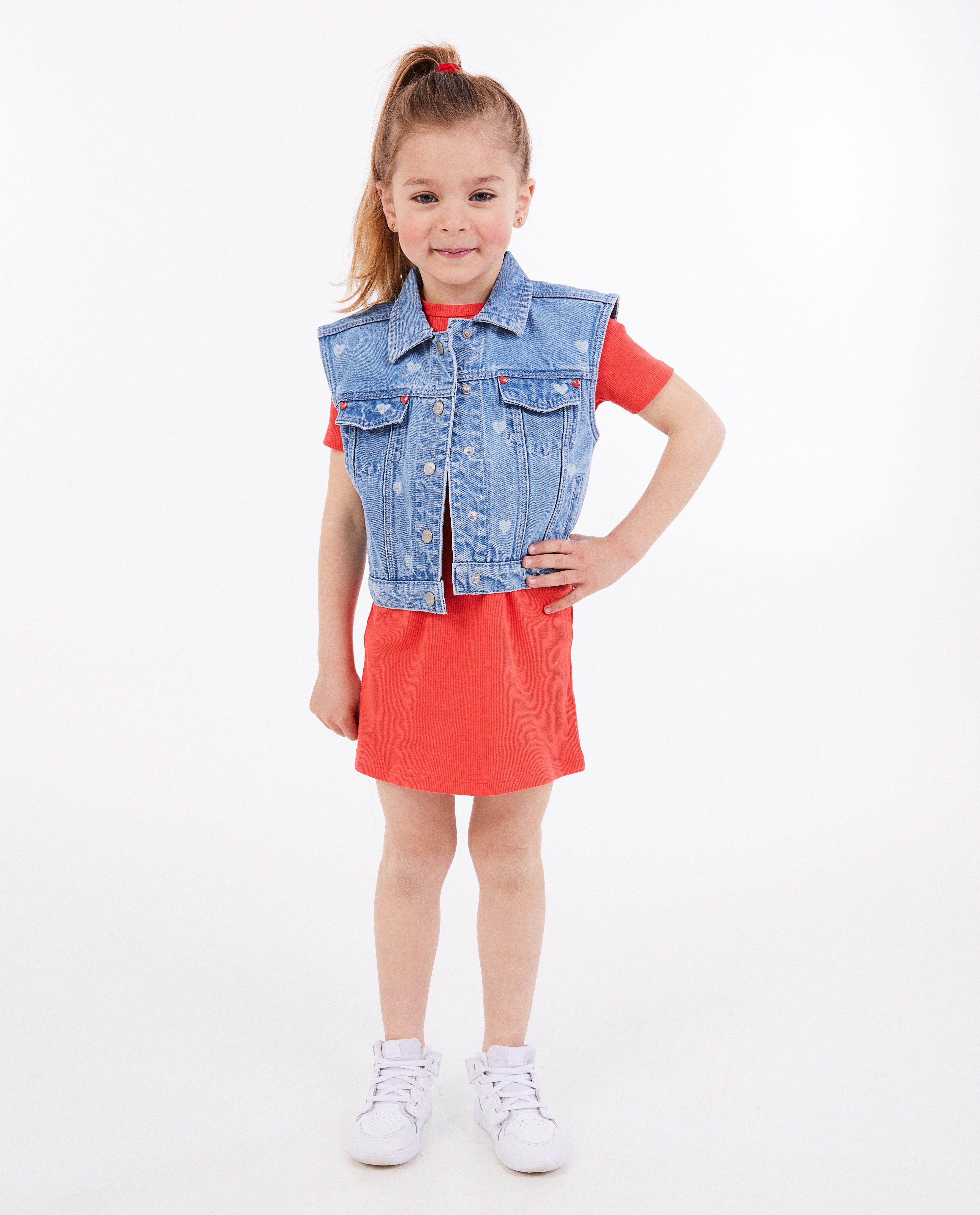 Cardigan - Jeansvest met hartjes K3 De 3 Biggetjes