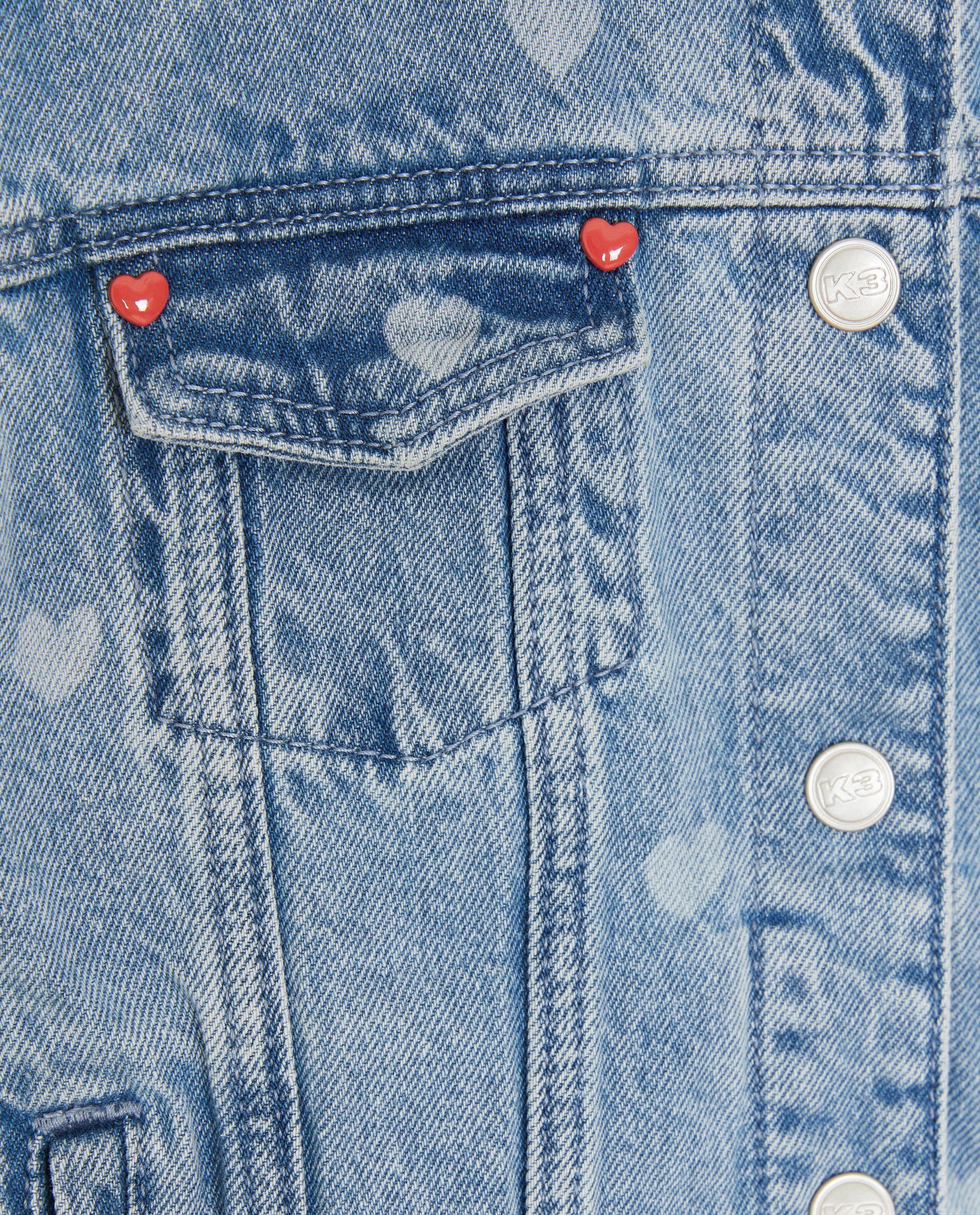 Cardigan - Jeansvest met hartjes K3 De 3 Biggetjes