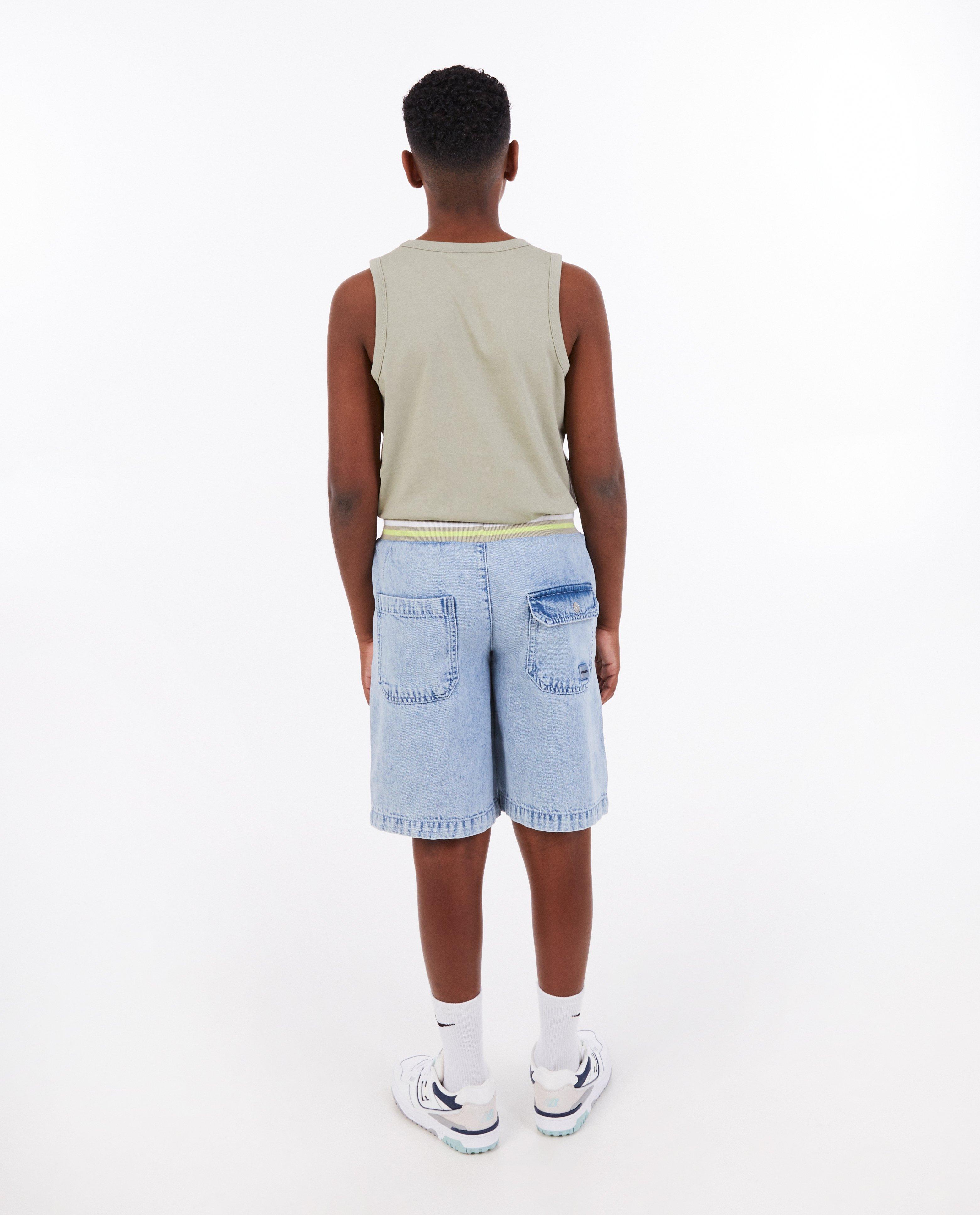 Shorten - Blauwe jeansshort, relaxed fit