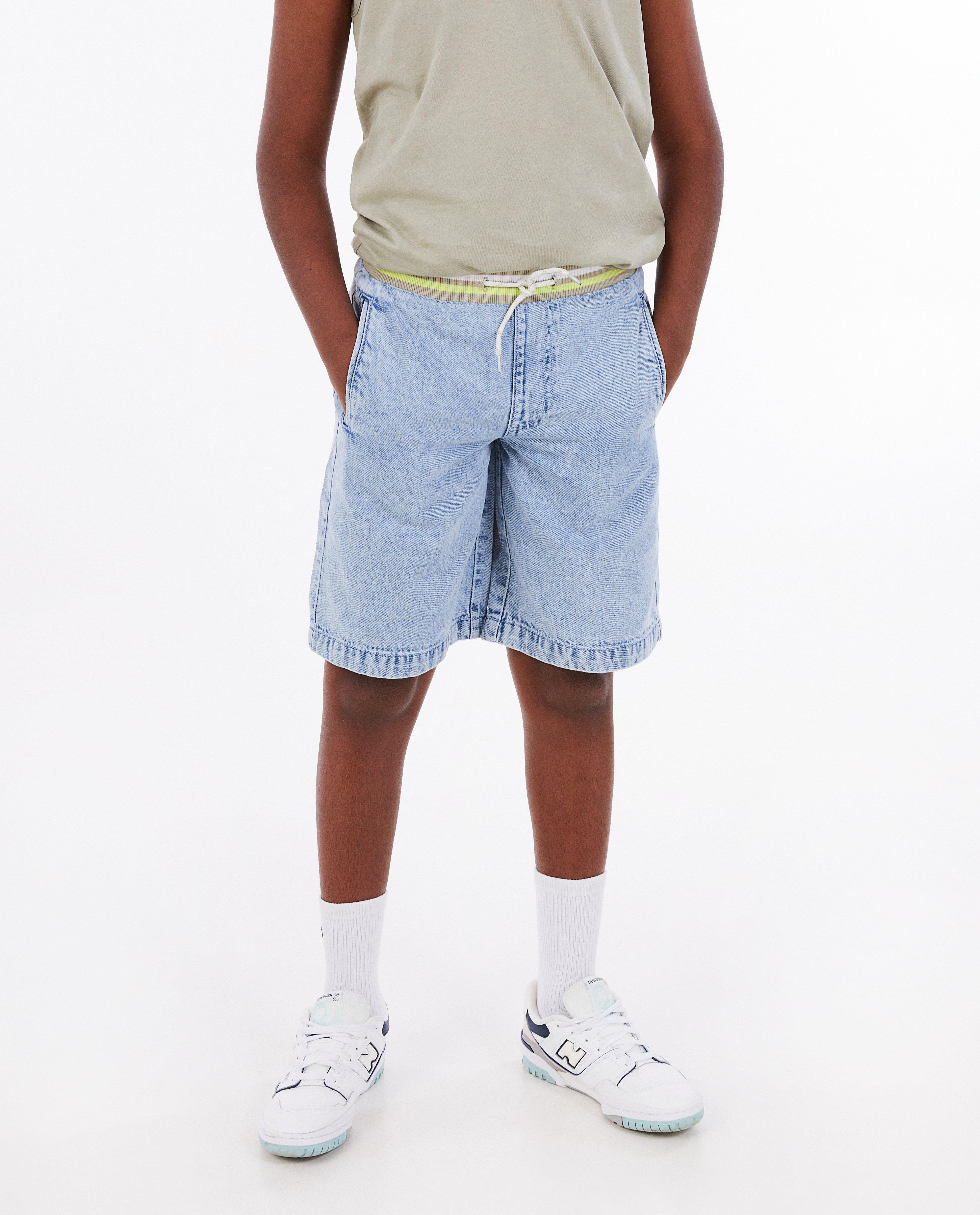 Shorten - Blauwe jeansshort, relaxed fit