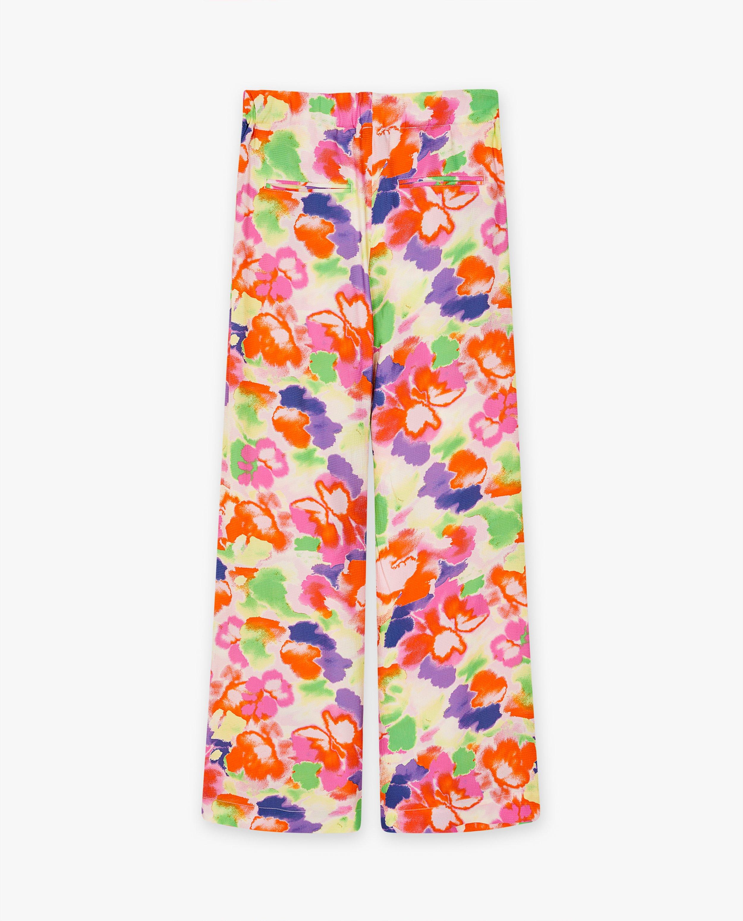 Pantalons - Pantalon fleuri, coupe ample