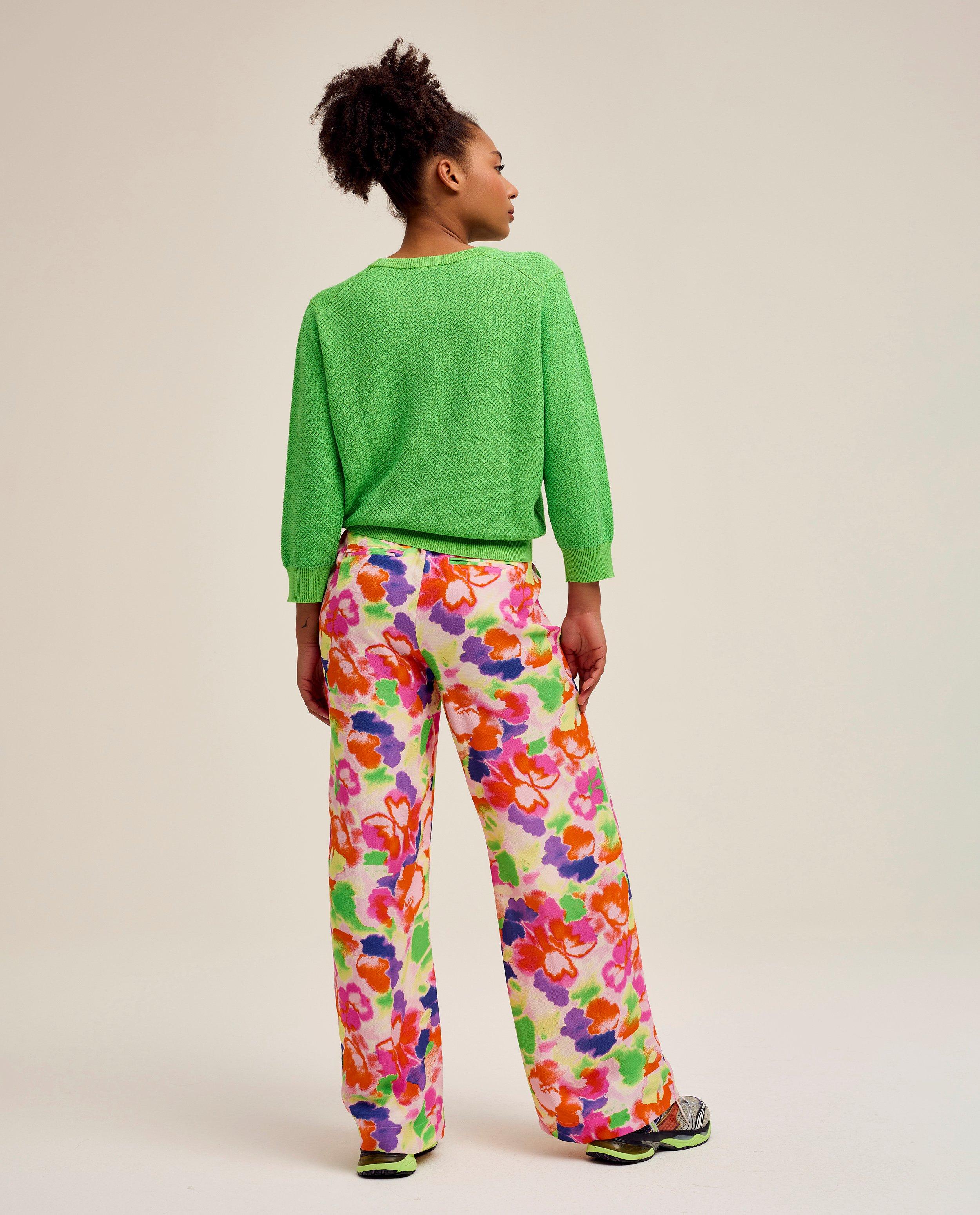 Pantalons - Pantalon fleuri, coupe ample