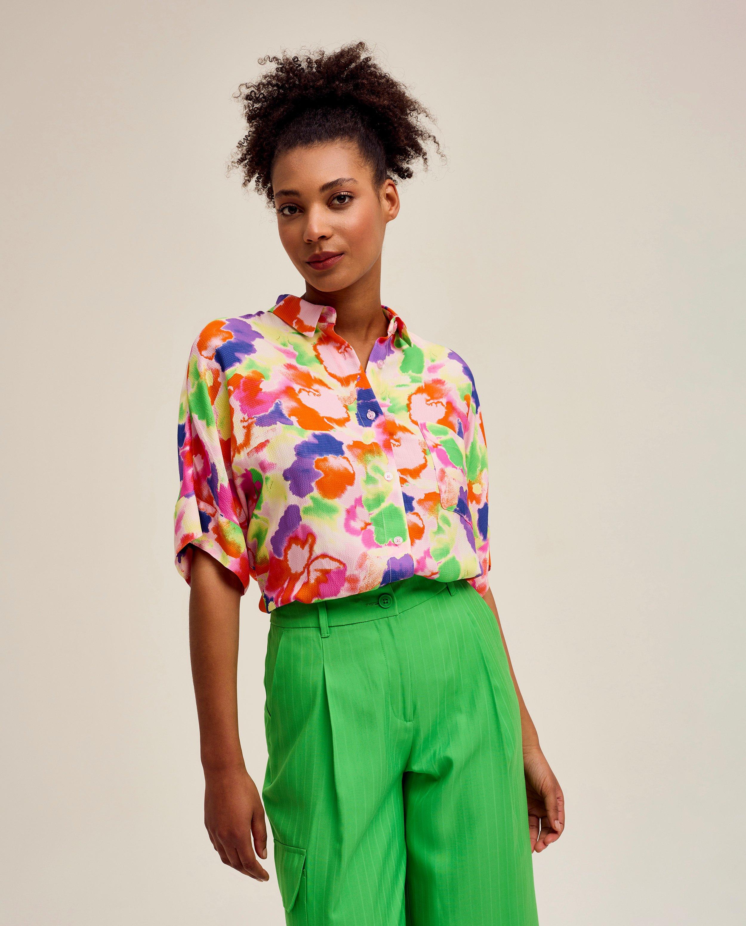 Blouse met abstracte bloemenprint - null - CKS Dames