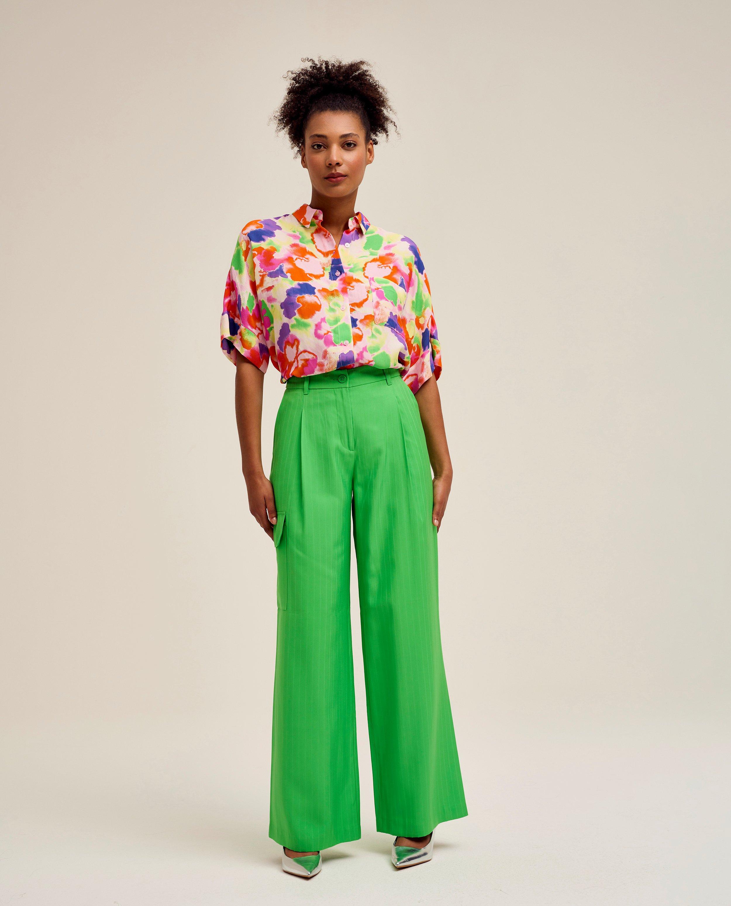 Hemden - Blouse met abstracte bloemenprint