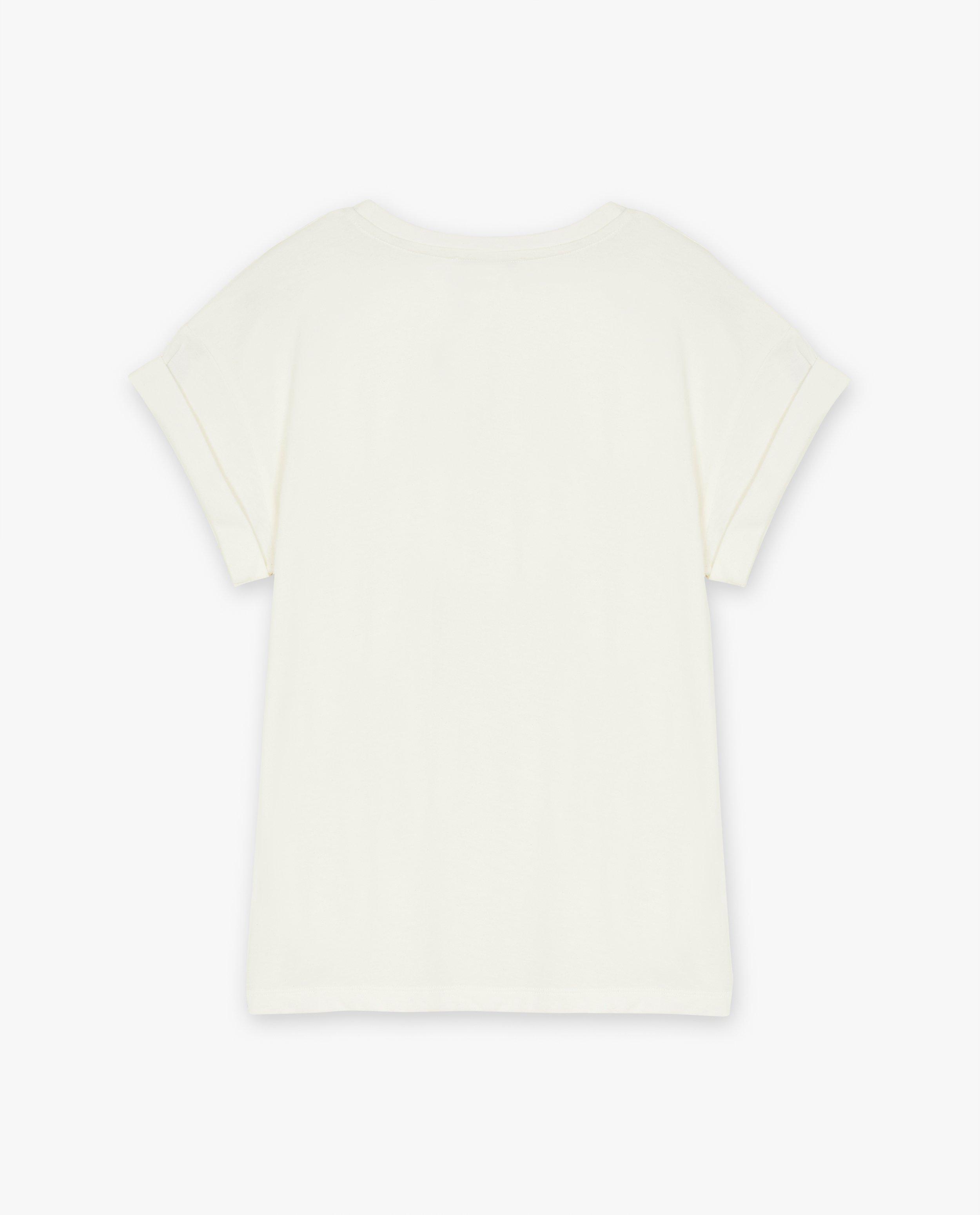 T-shirts - T-shirt met opschrift in reliëf