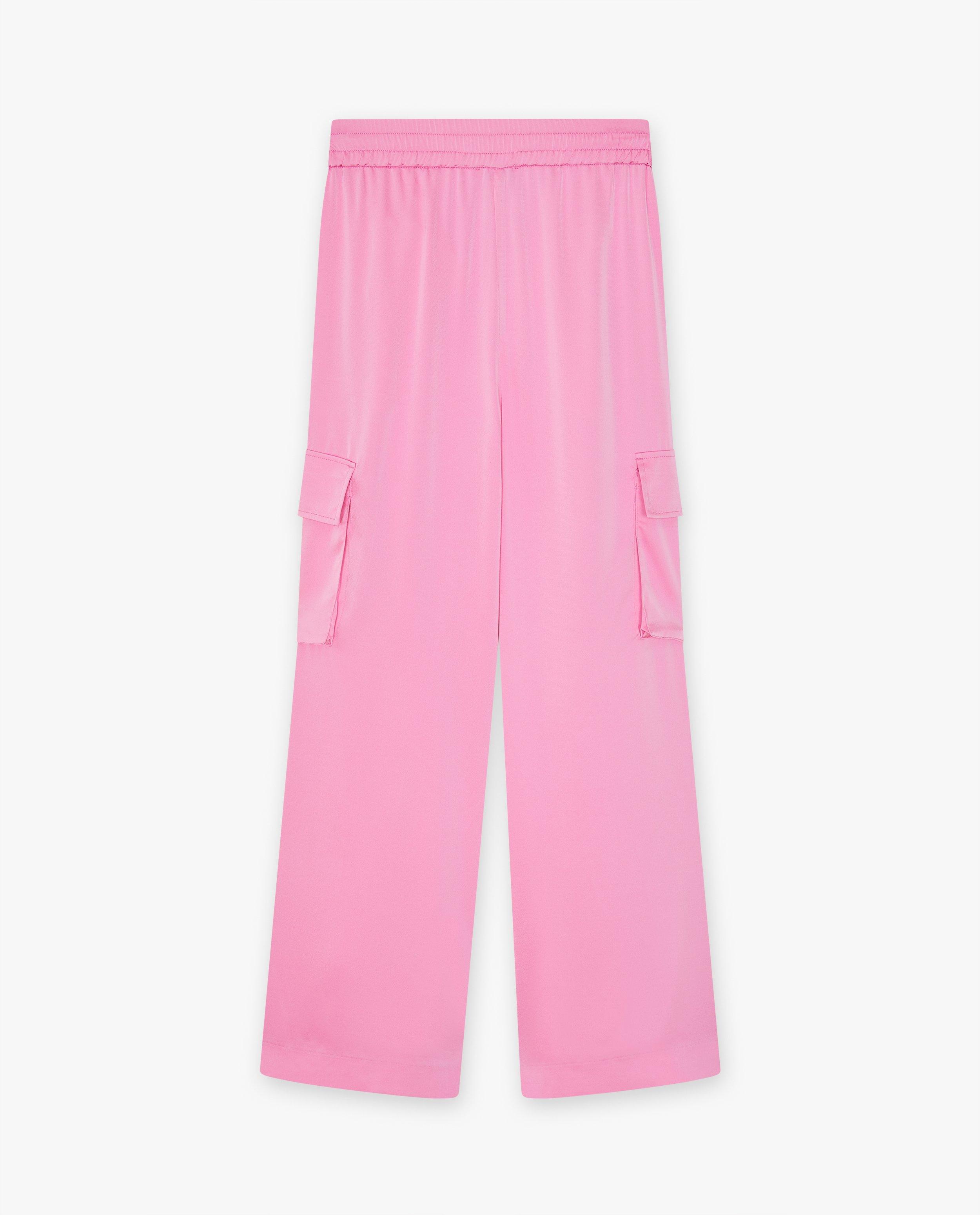 Pantalons - Pantalon rose, coupe cargo