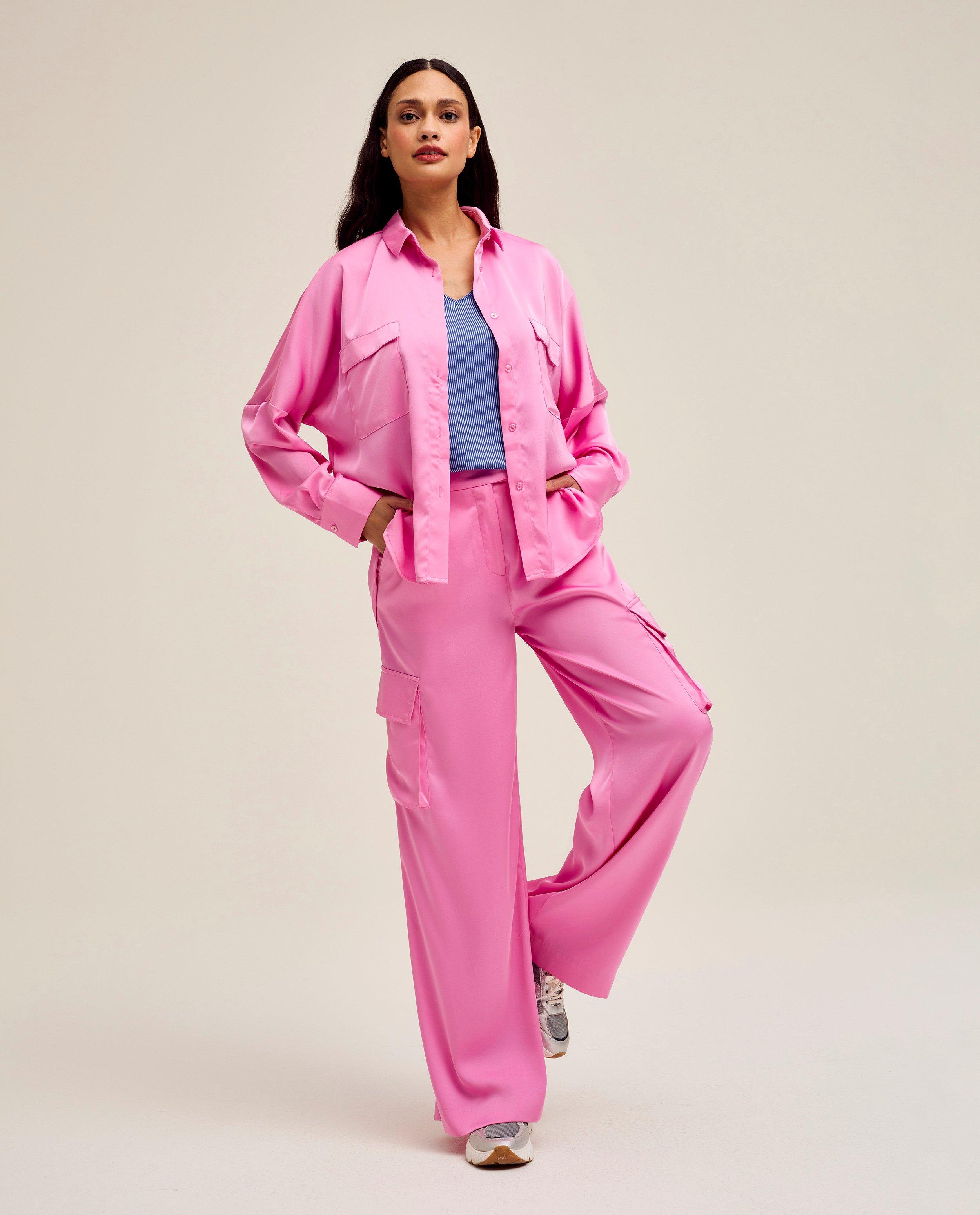 Pantalon rose, coupe cargo - null - CKS Femmes