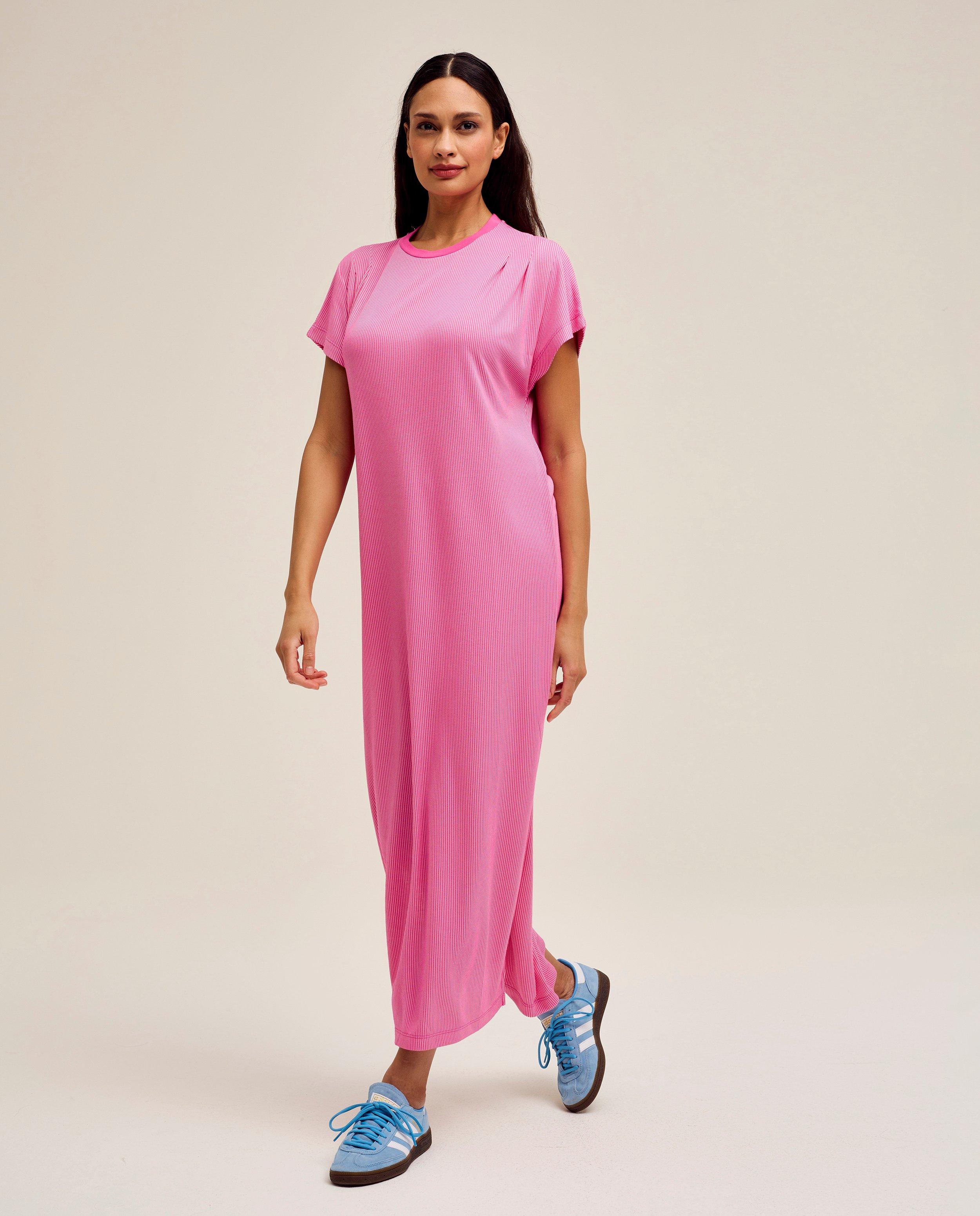 Roze jurk met strepen - null - CKS Dames