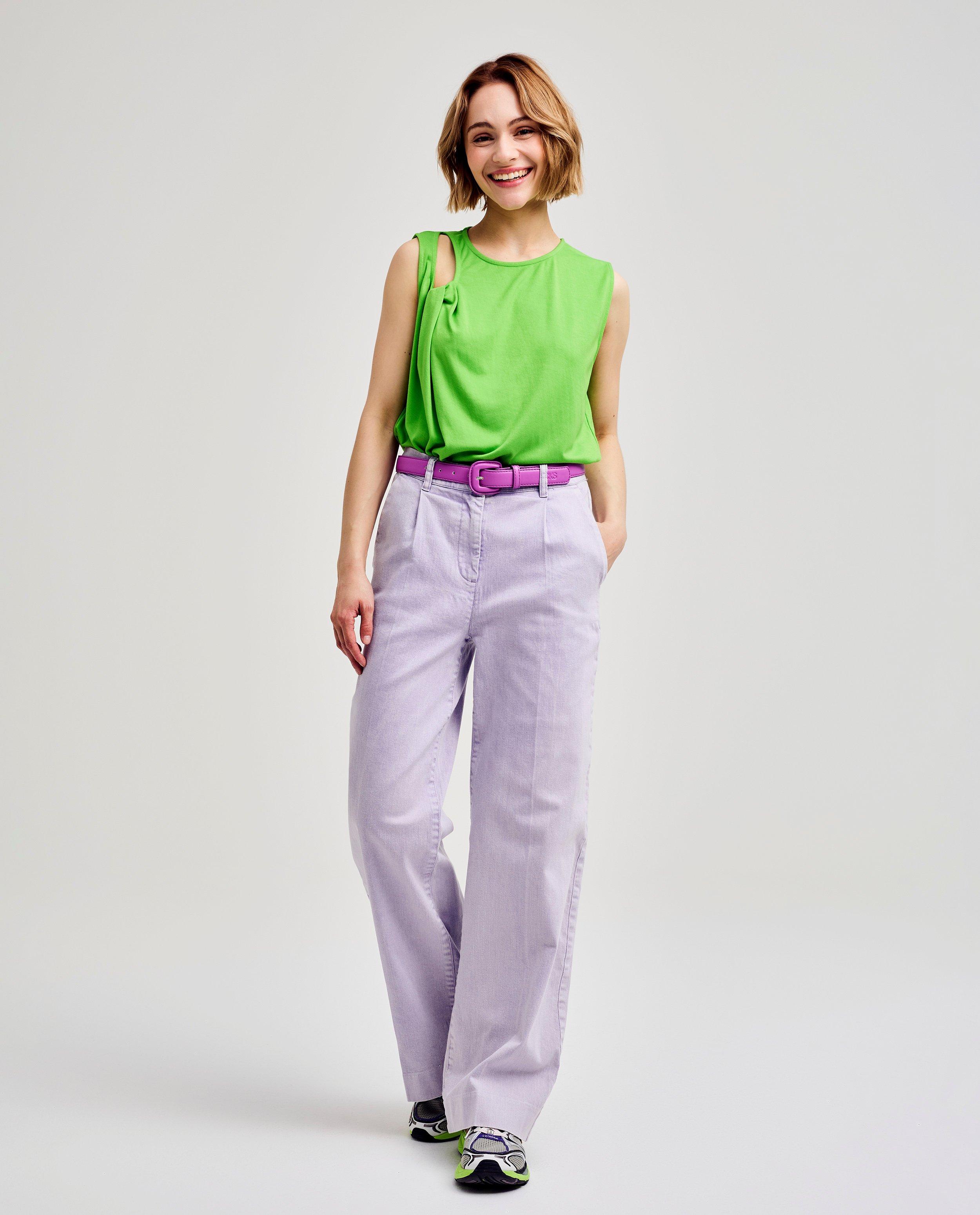 Jeans mauve pâle, coupe ample - null - CKS Femmes