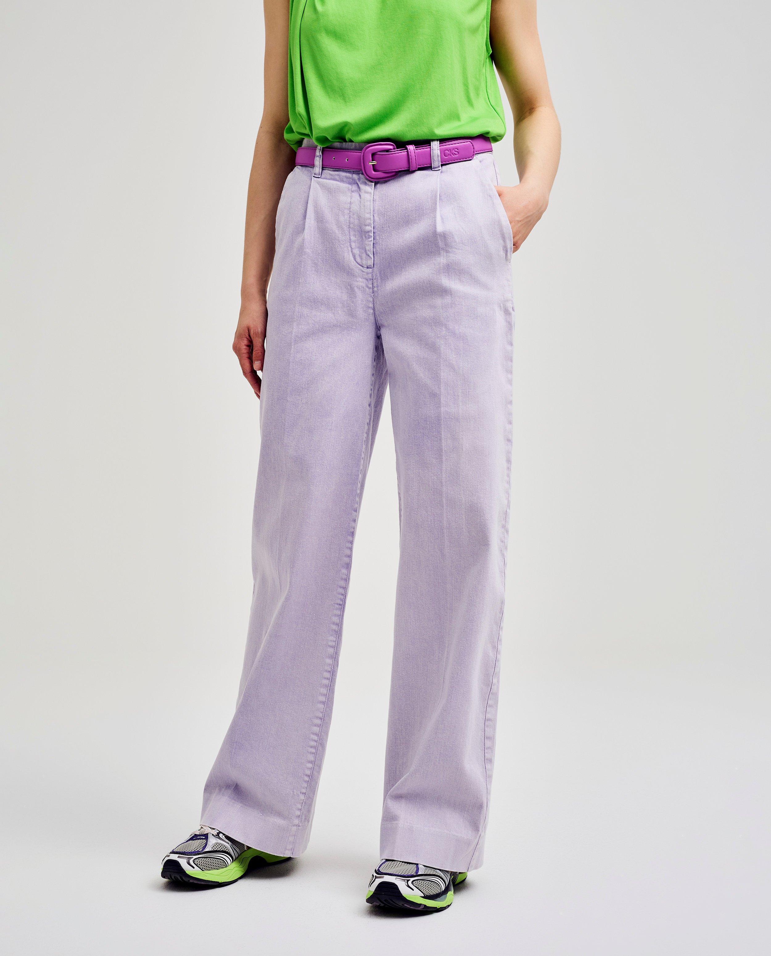 Jeans - Jeans mauve pâle, coupe ample