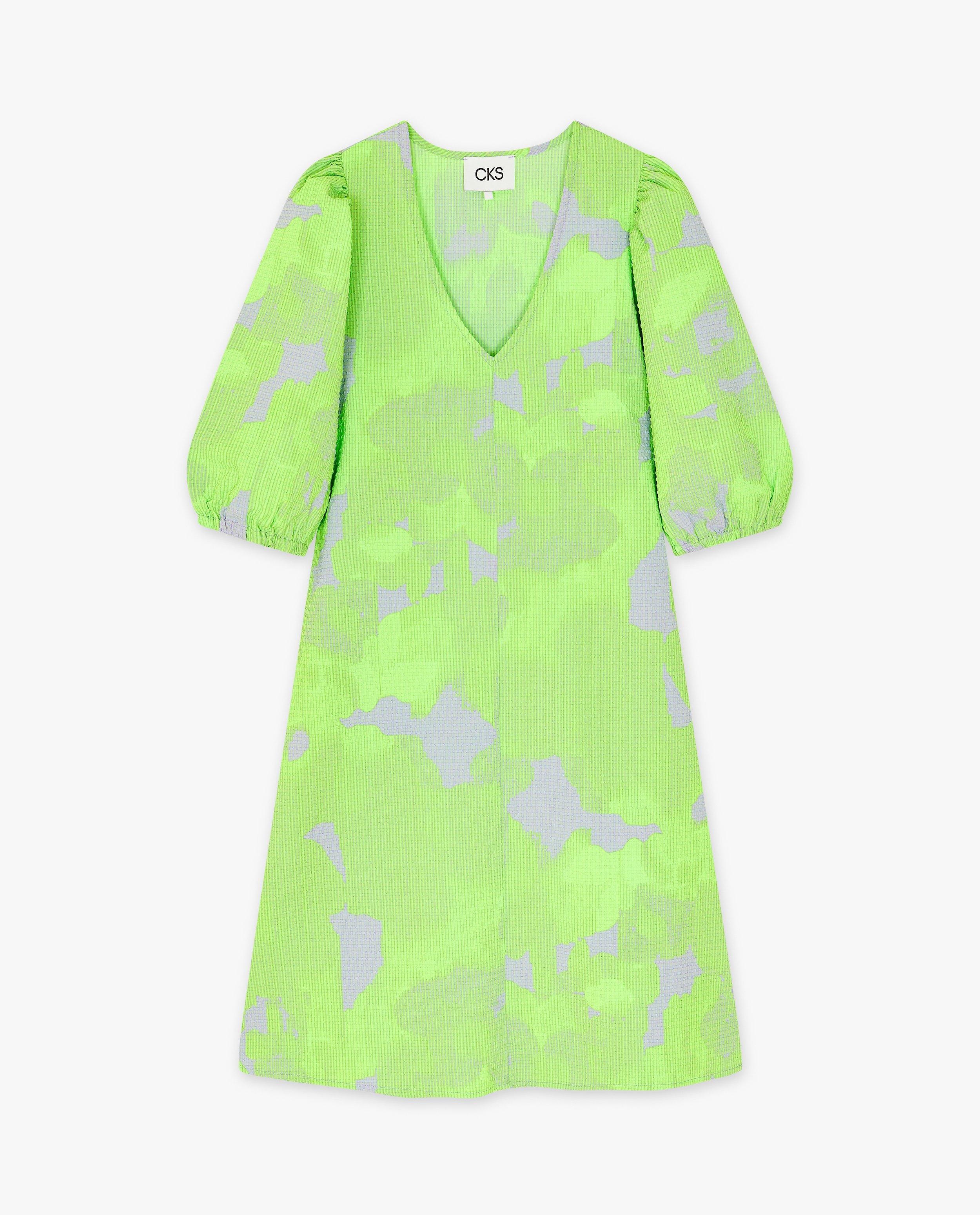 Jurk met bloemenprint - Product Detail - felgroen - afbeelding nummer 4