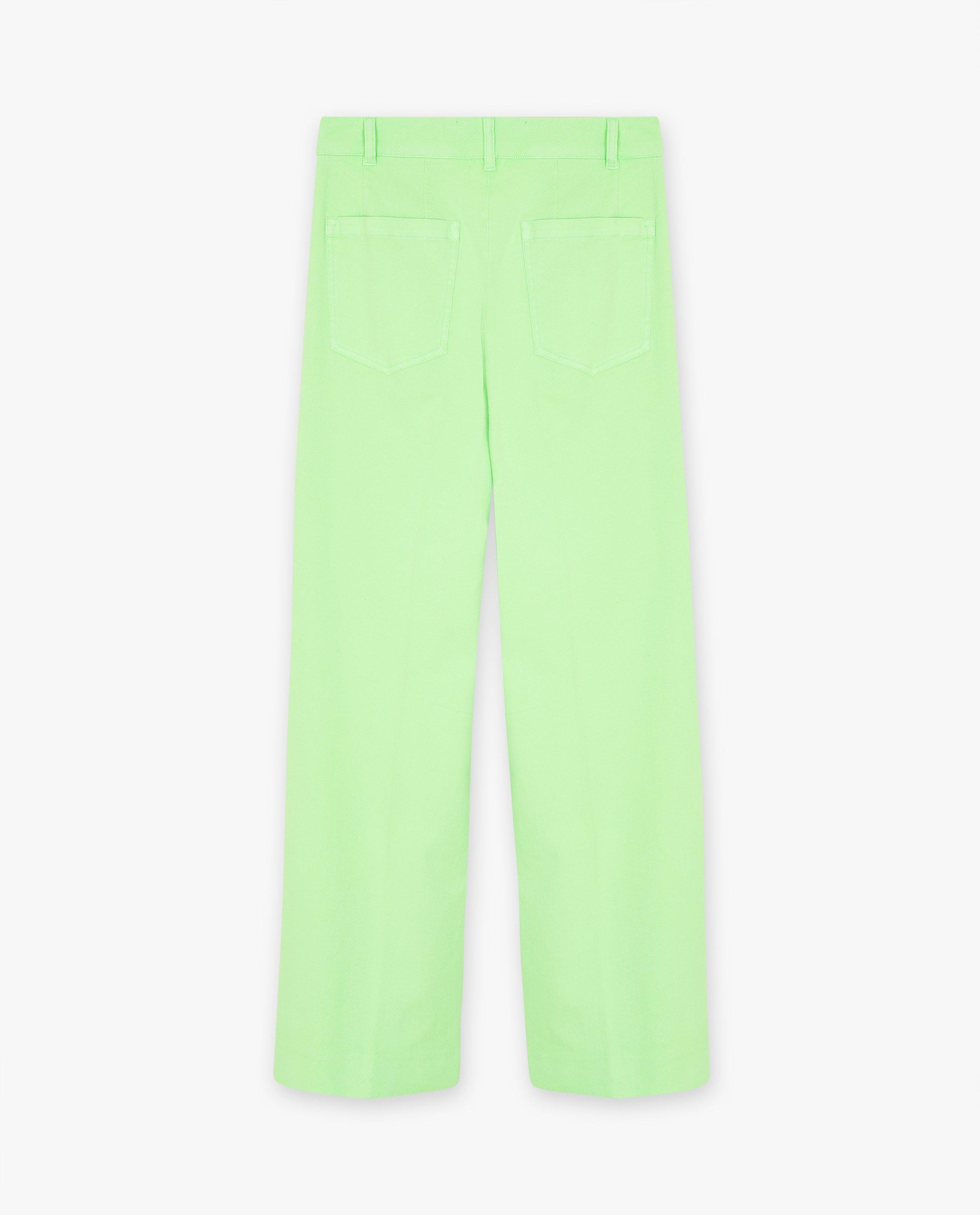 Jeans - Pantalon vert fluo, coupe ample