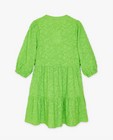 Robes - Robe verte avec texture fleurie
