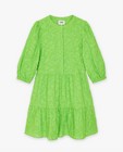 Kleedjes - Groene jurk met bloementextuur