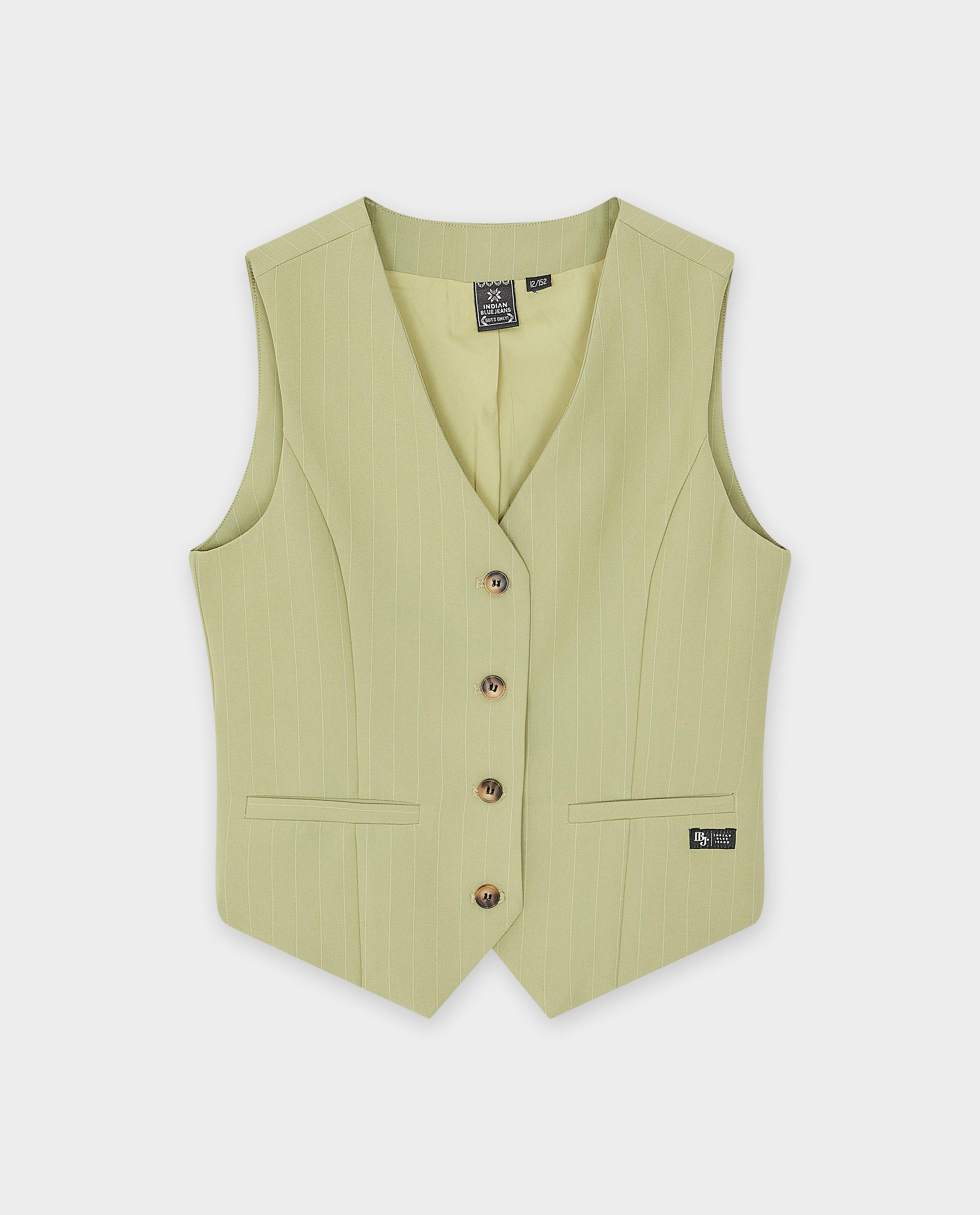 Groene gilet met krijtstreep - Product Detail - lichtgroen - afbeelding nummer 2